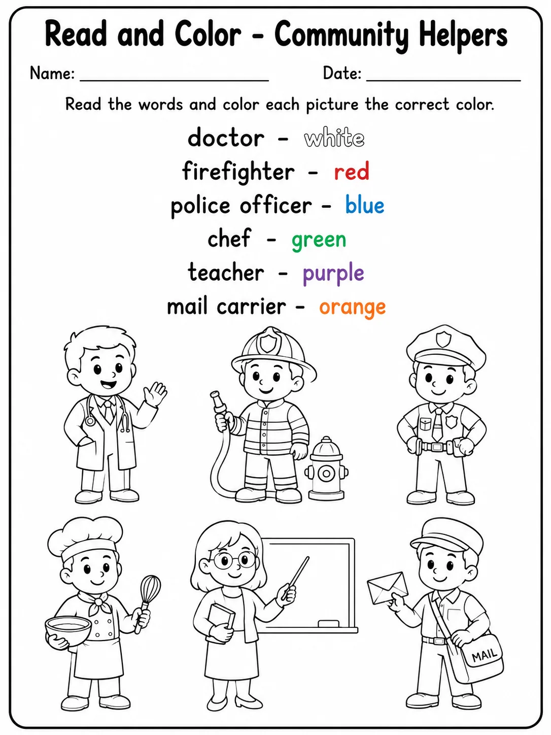 Read and Color - Farm Animals Worksheet Pack page 5 printable worksheet preview