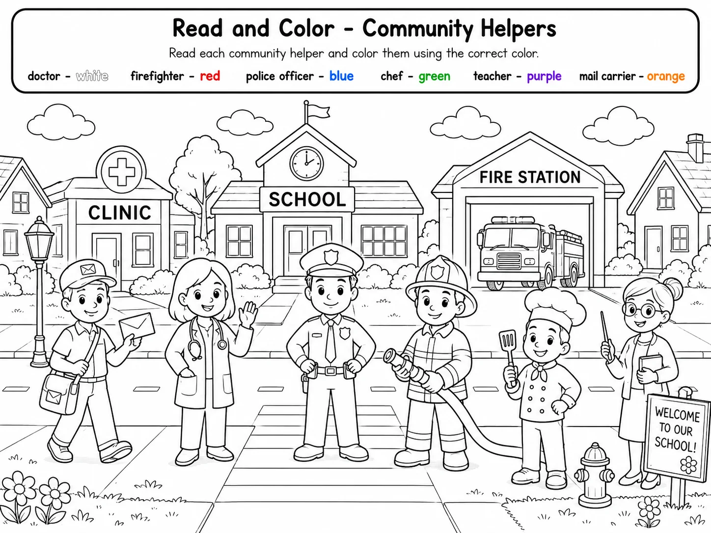 Read and Color - Farm Animals Worksheet Pack - Set 2 page 5 printable worksheet preview