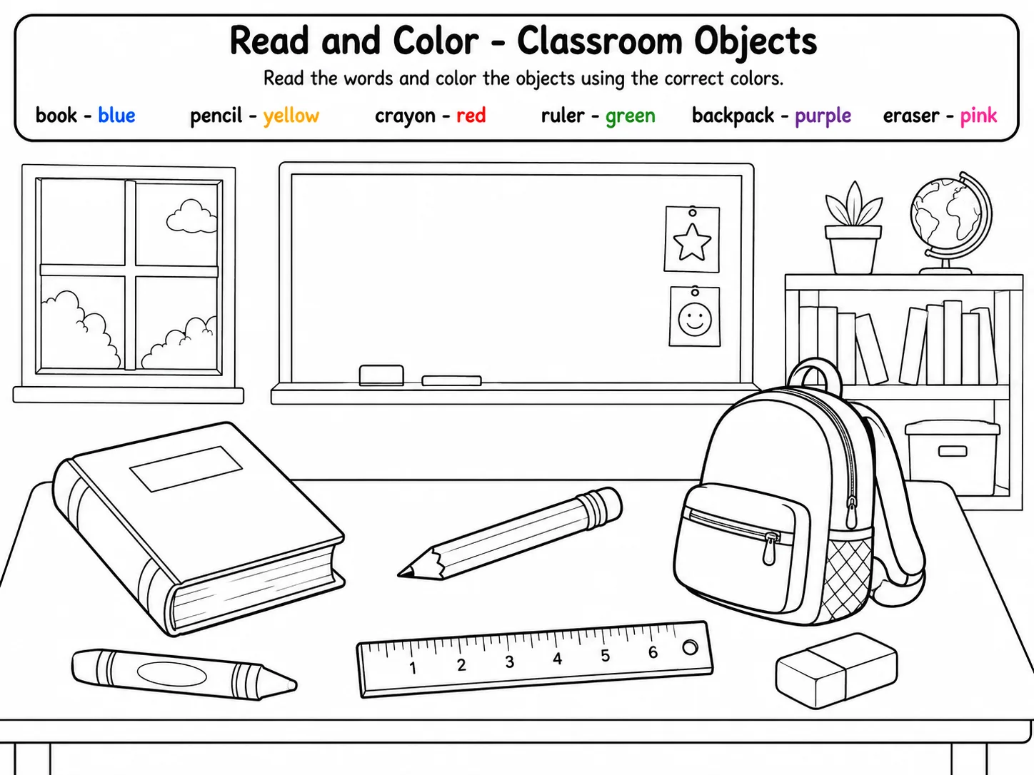 Read and Color - Farm Animals Worksheet Pack - Set 2 page 6 printable worksheet preview
