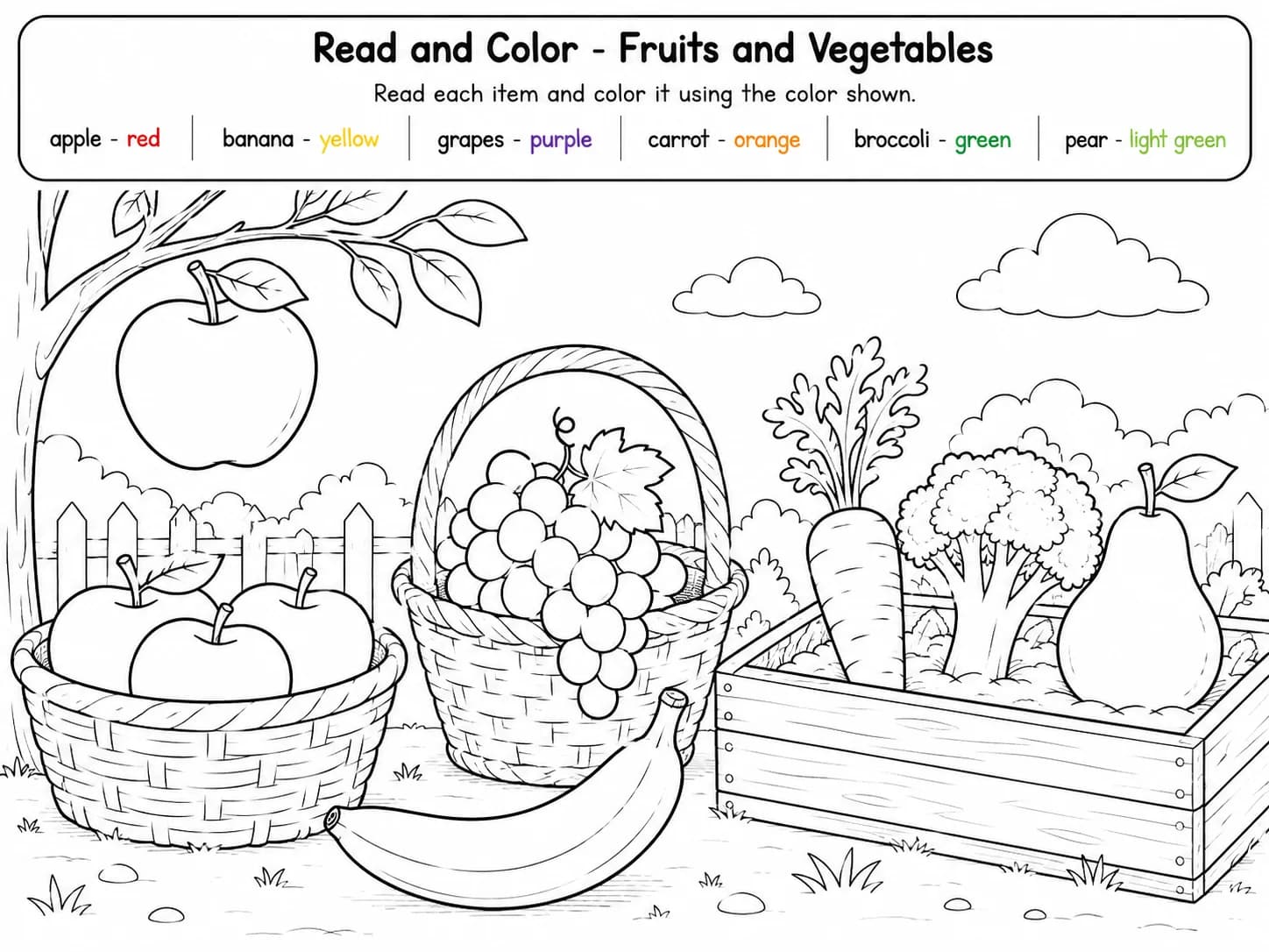 Read and Color - Farm Animals Worksheet Pack - Set 2 page 7 printable worksheet preview
