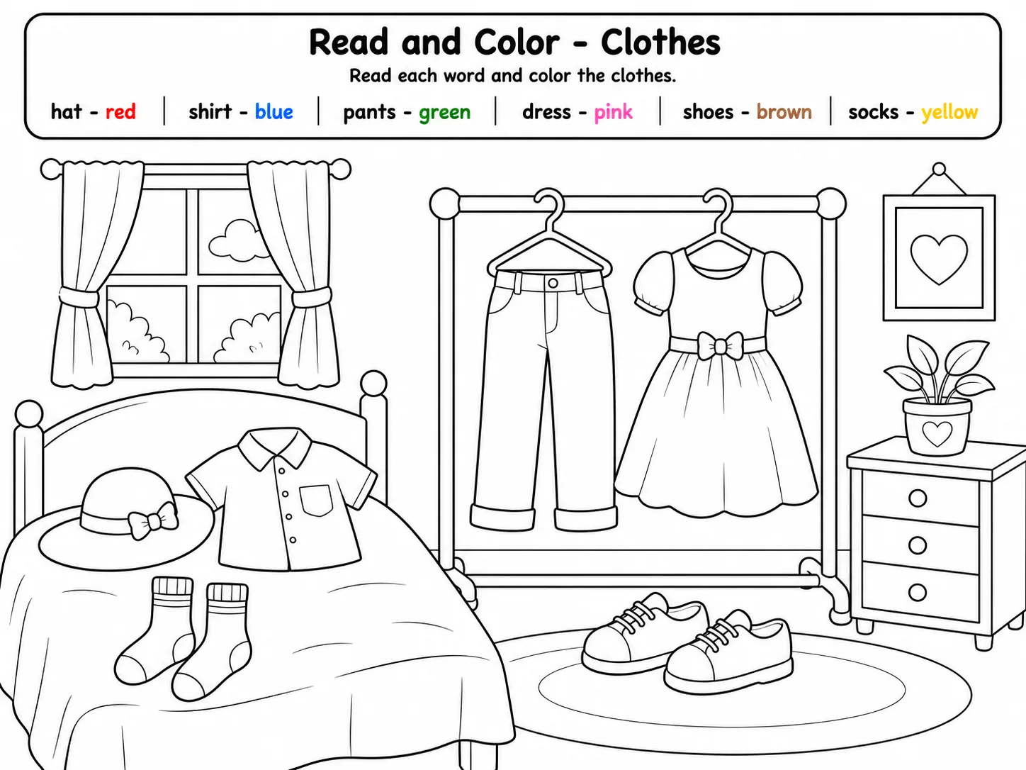 Read and Color - Farm Animals Worksheet Pack - Set 2 page 8 printable worksheet preview