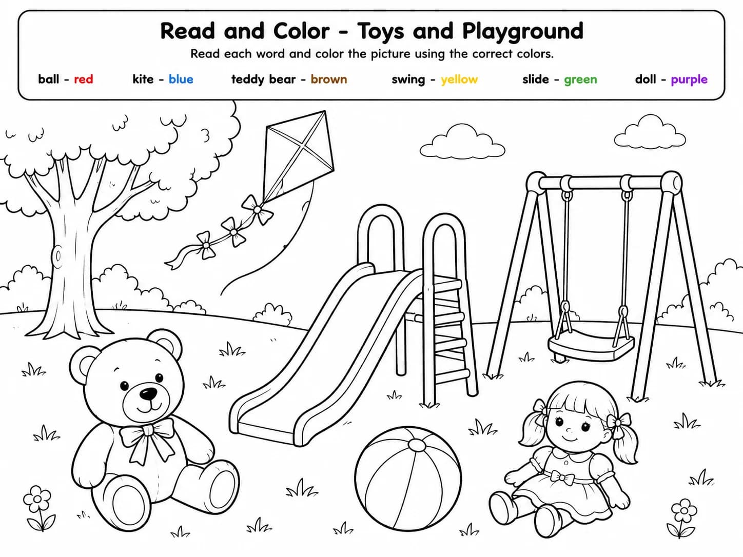 Read and Color - Farm Animals Worksheet Pack - Set 2 page 10 printable worksheet preview