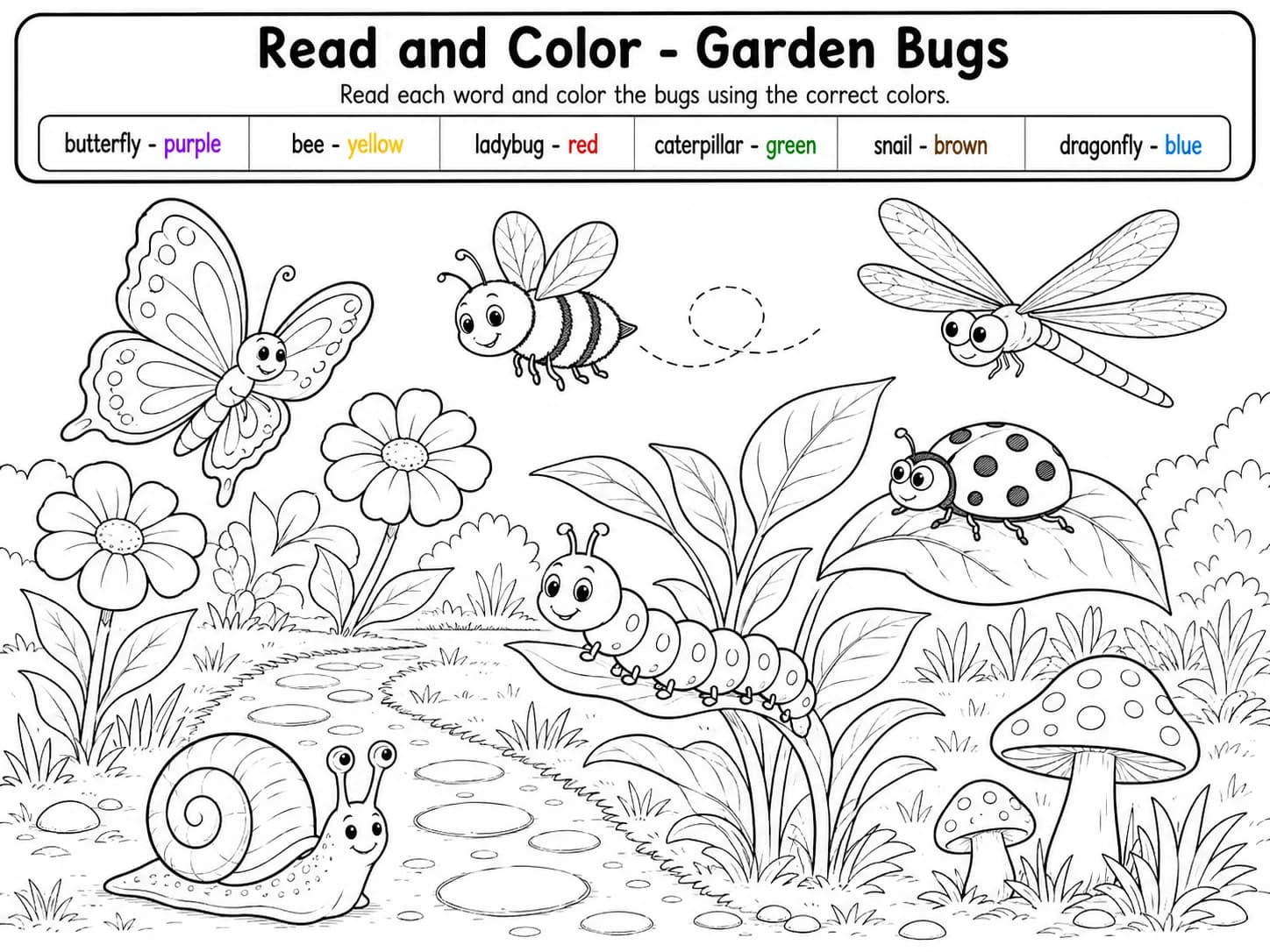 Read and Color - Forest Animals Worksheet Pack page 3 printable worksheet preview