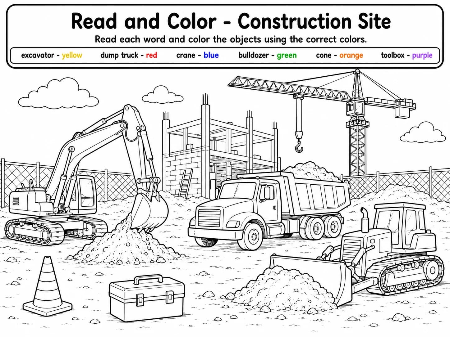 Read and Color - Forest Animals Worksheet Pack page 4 printable worksheet preview