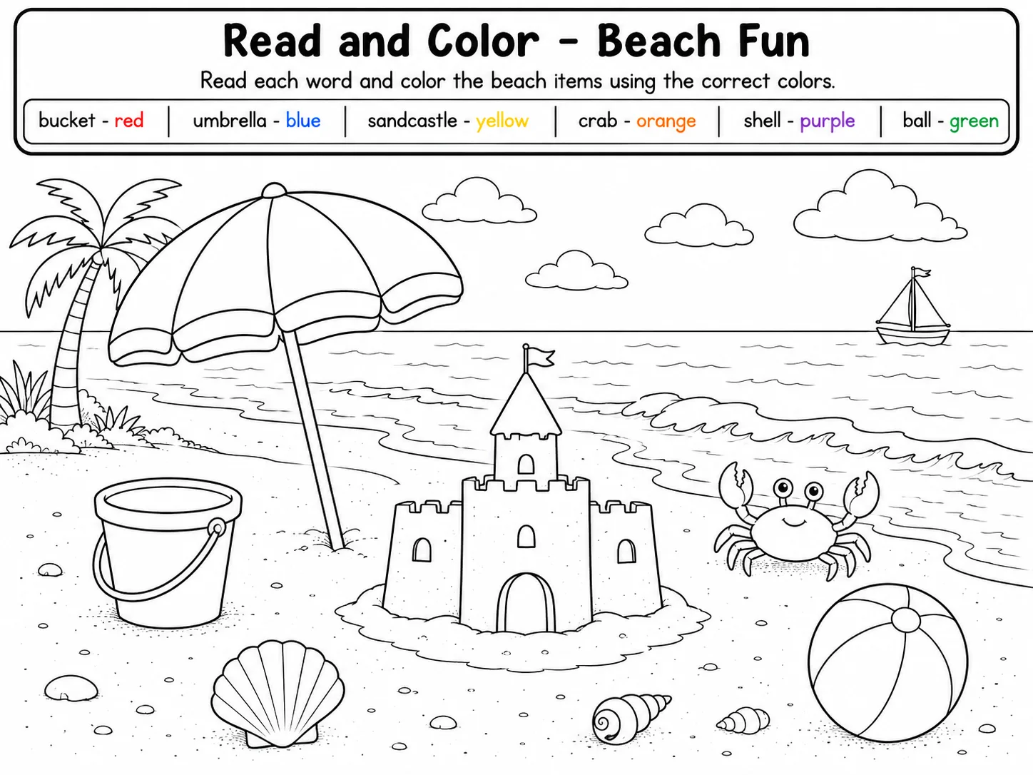 Read and Color - Forest Animals Worksheet Pack page 10 printable worksheet preview