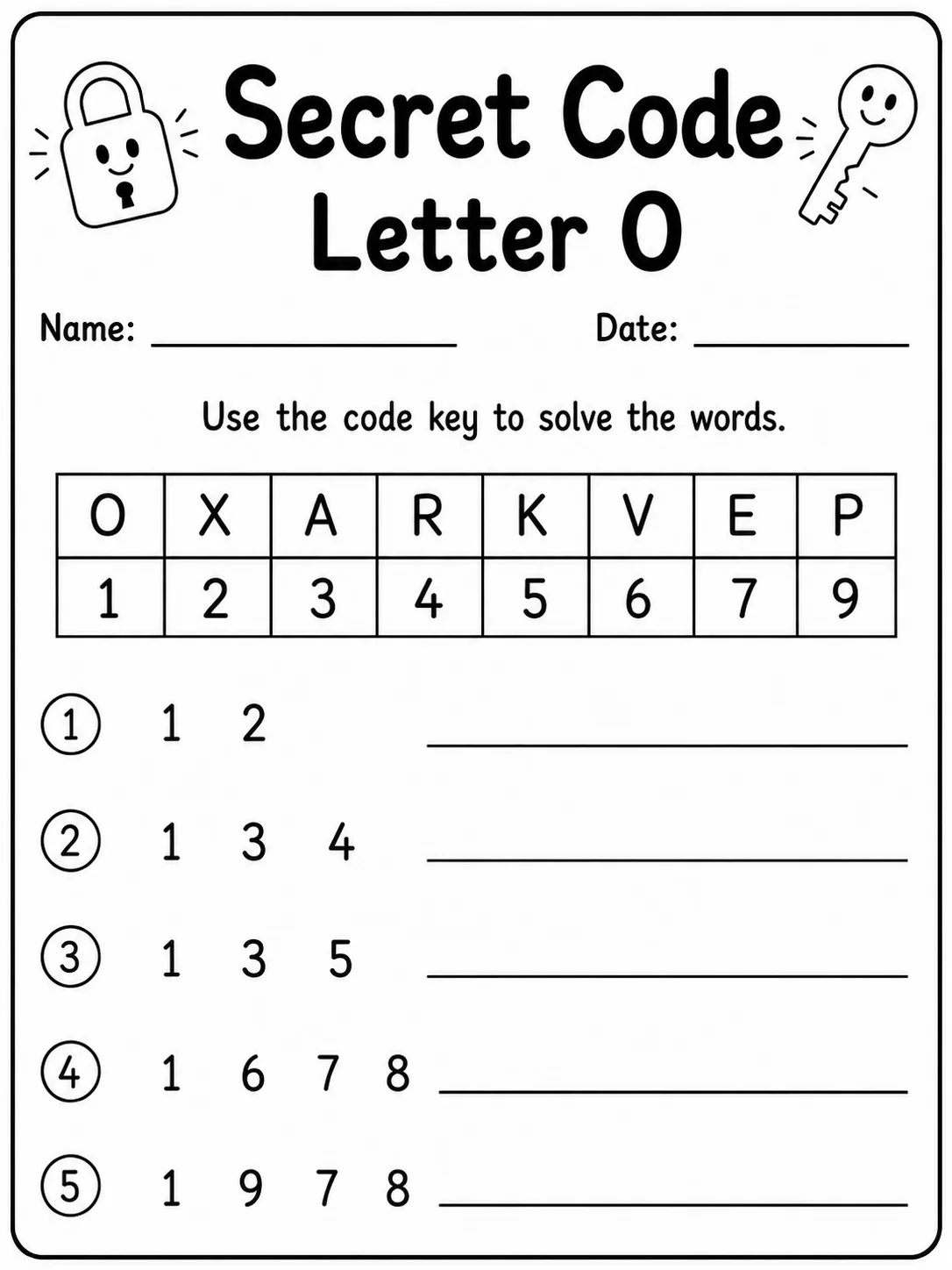 Secret Code Letter K Worksheet Pack page 5 printable worksheet preview