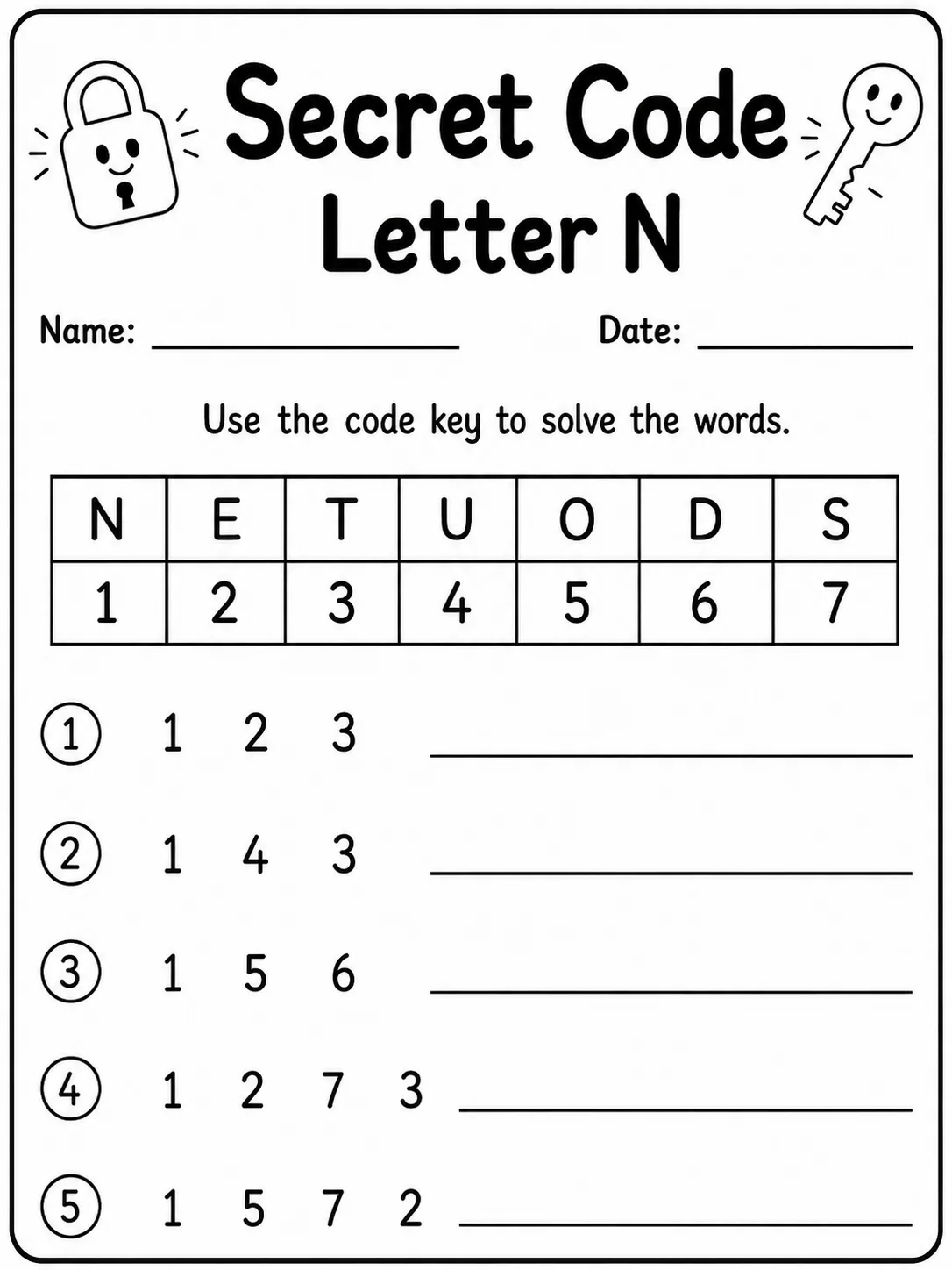 Secret Code Letter K Worksheet Pack page 4 printable worksheet preview