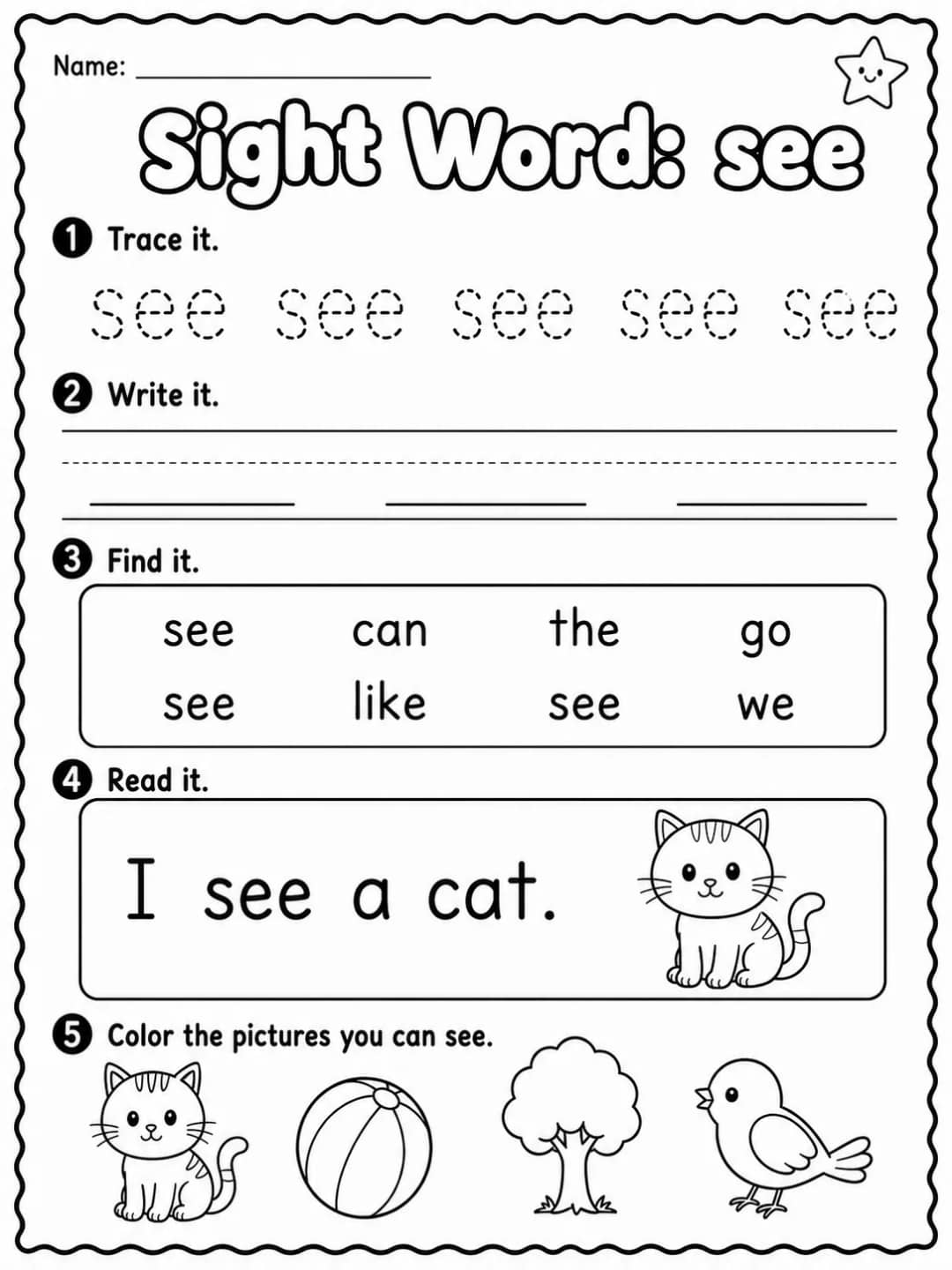 Sight Word: can Worksheet Pack 10 printable pages preview from KiwiBee