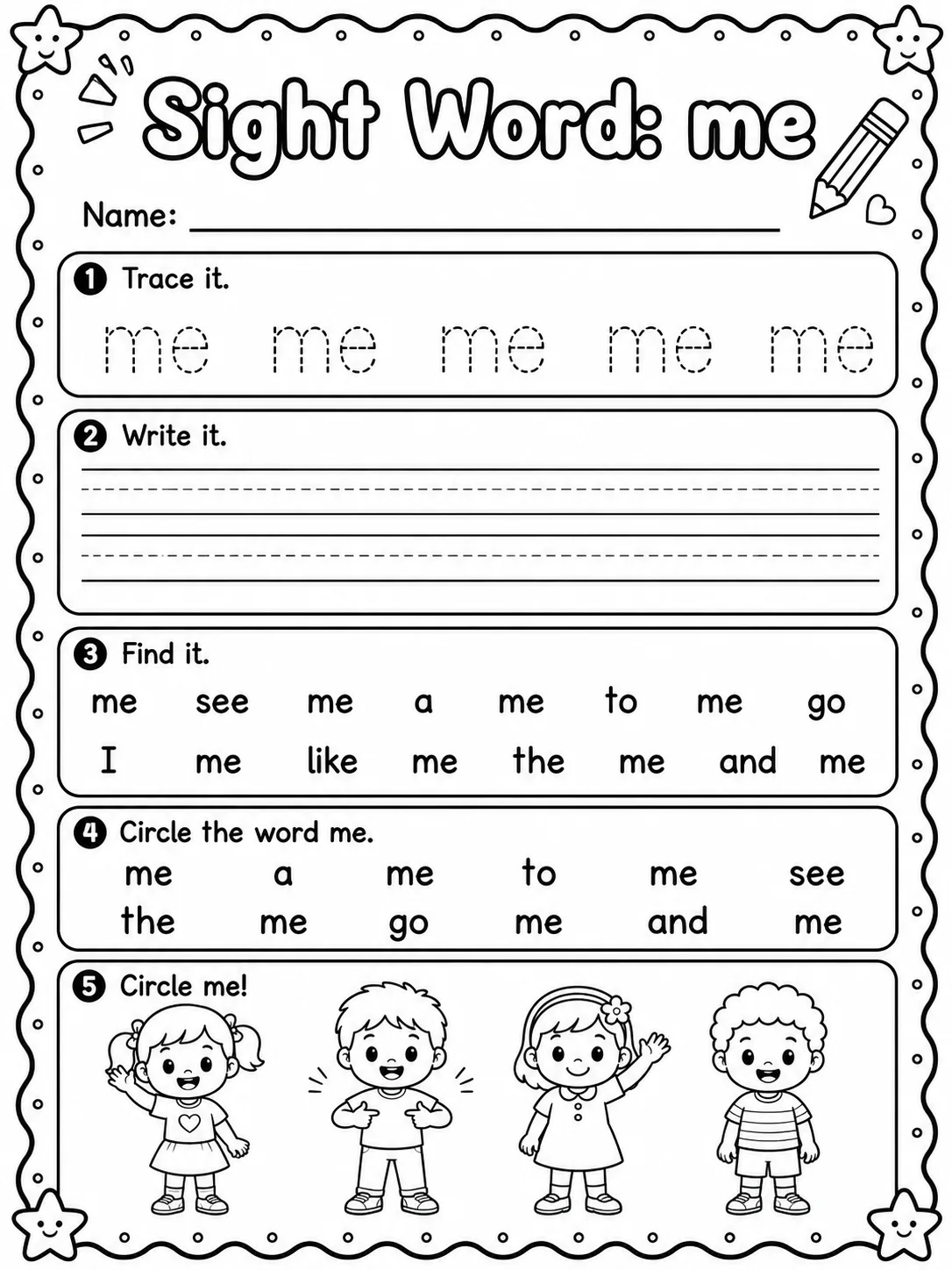 Sight Word: my Worksheet Pack page 2 printable worksheet preview