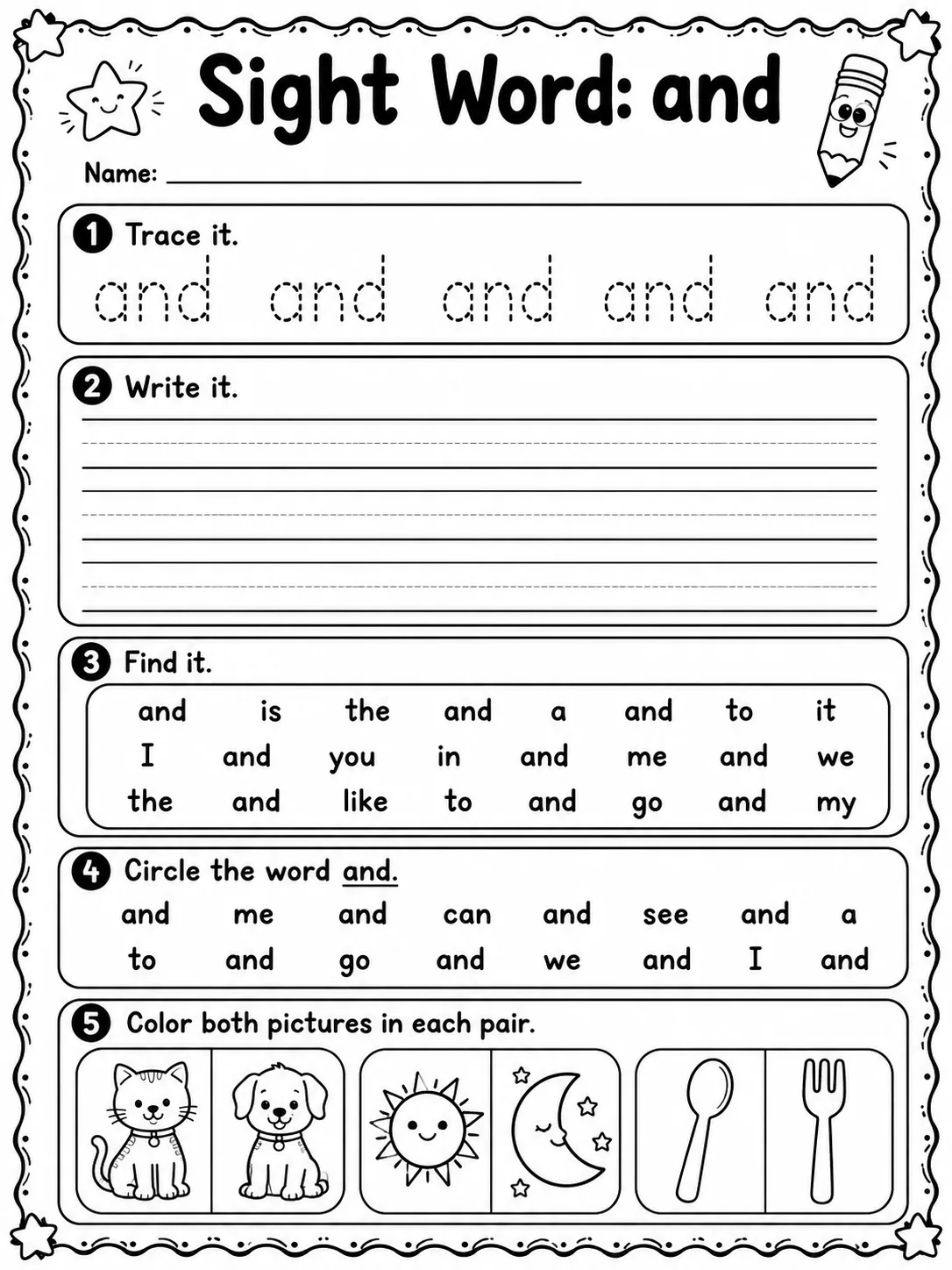 Sight Word: my Worksheet Pack page 3 printable worksheet preview