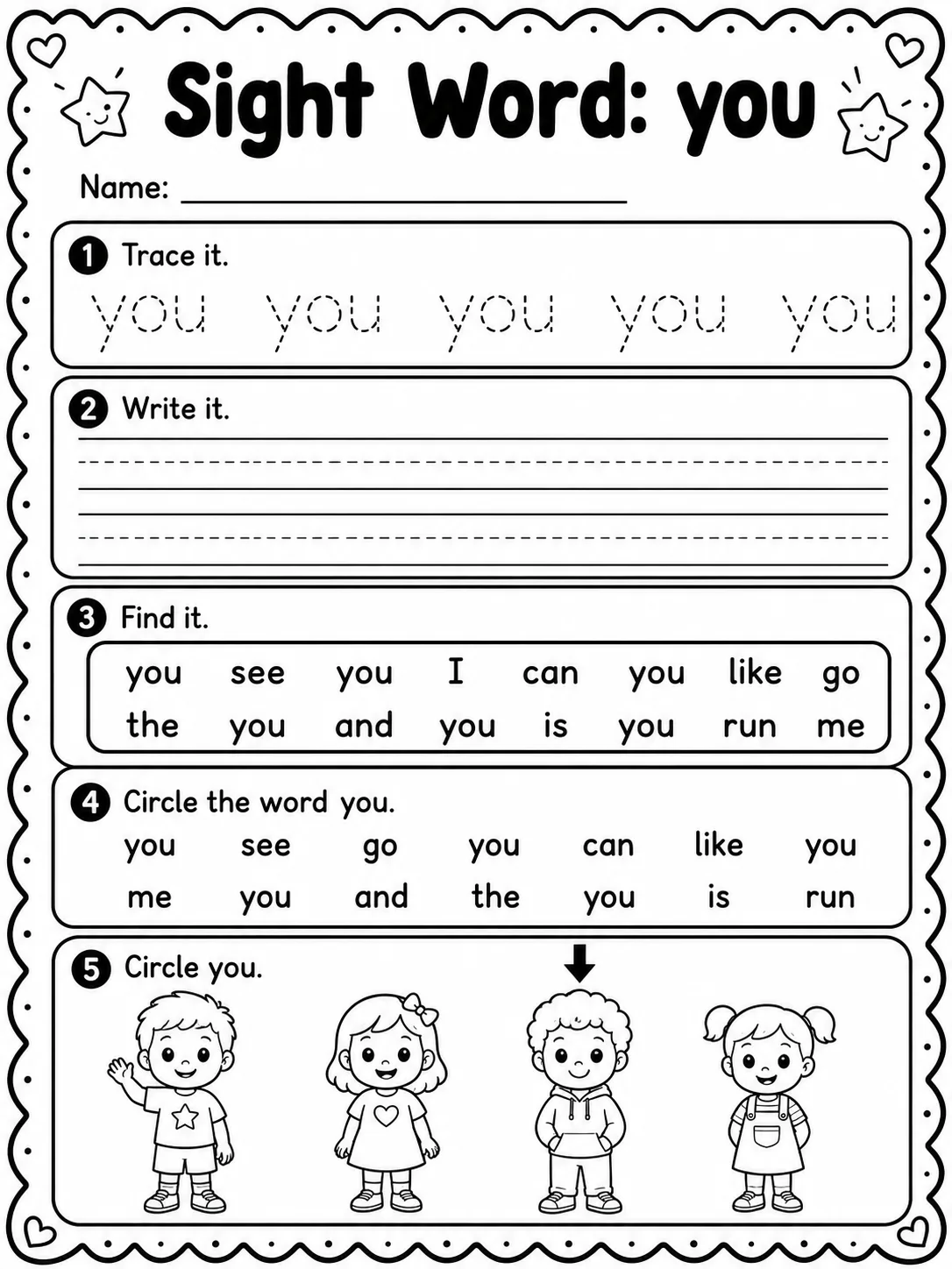 Sight Word: my Worksheet Pack page 4 printable worksheet preview