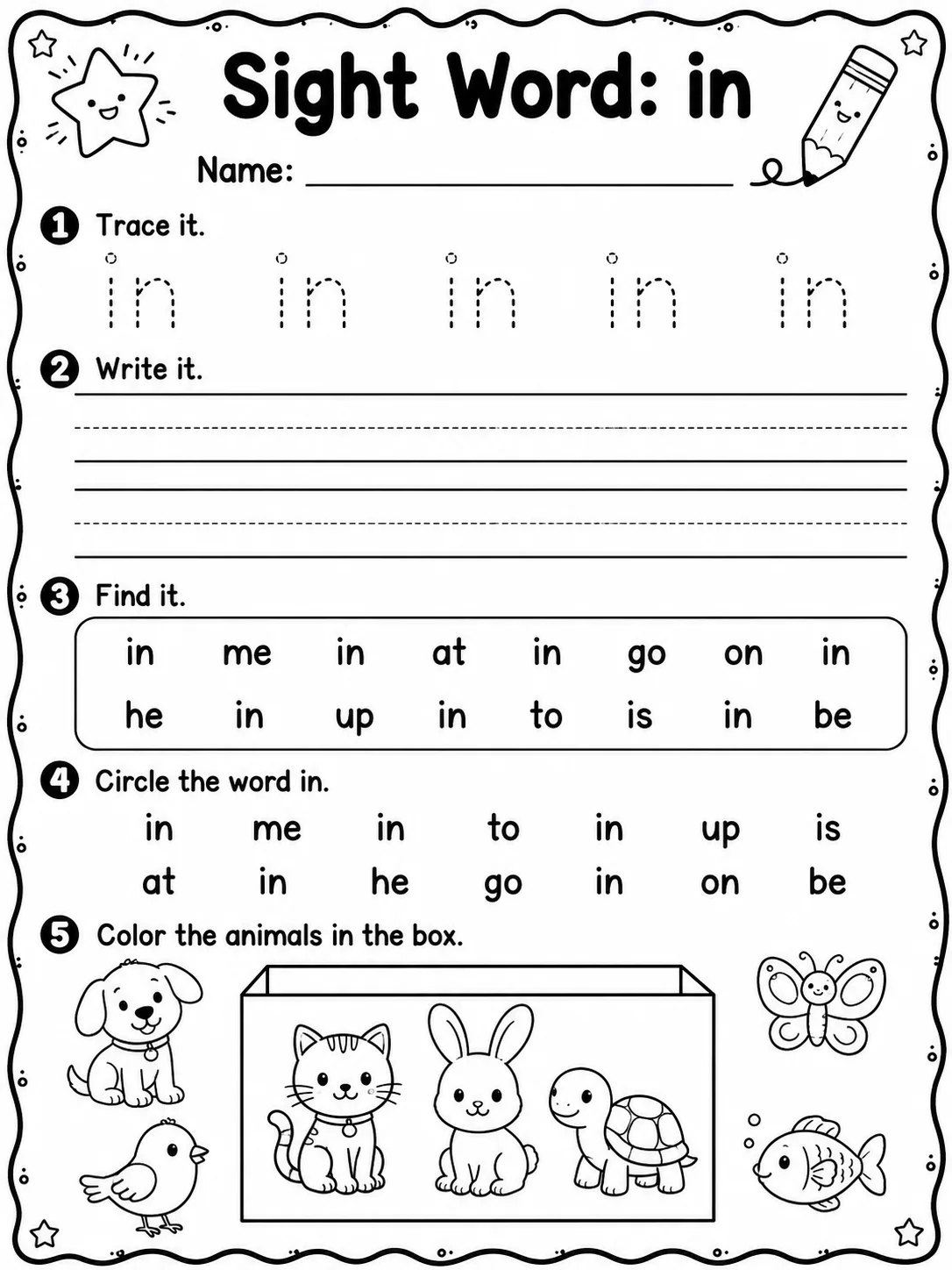 Sight Word: my Worksheet Pack page 5 printable worksheet preview