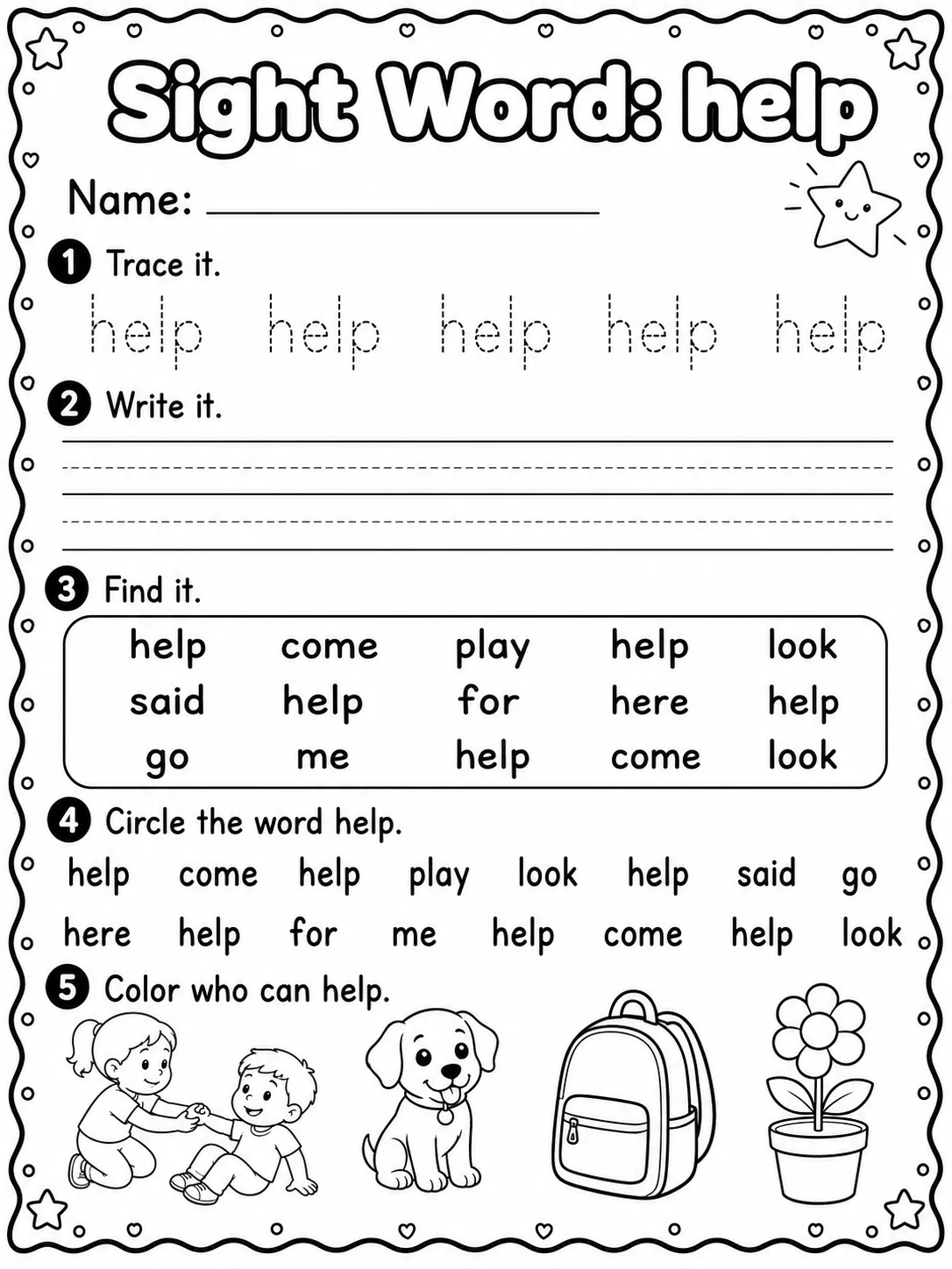 Sight Word: my Worksheet Pack page 8 printable worksheet preview