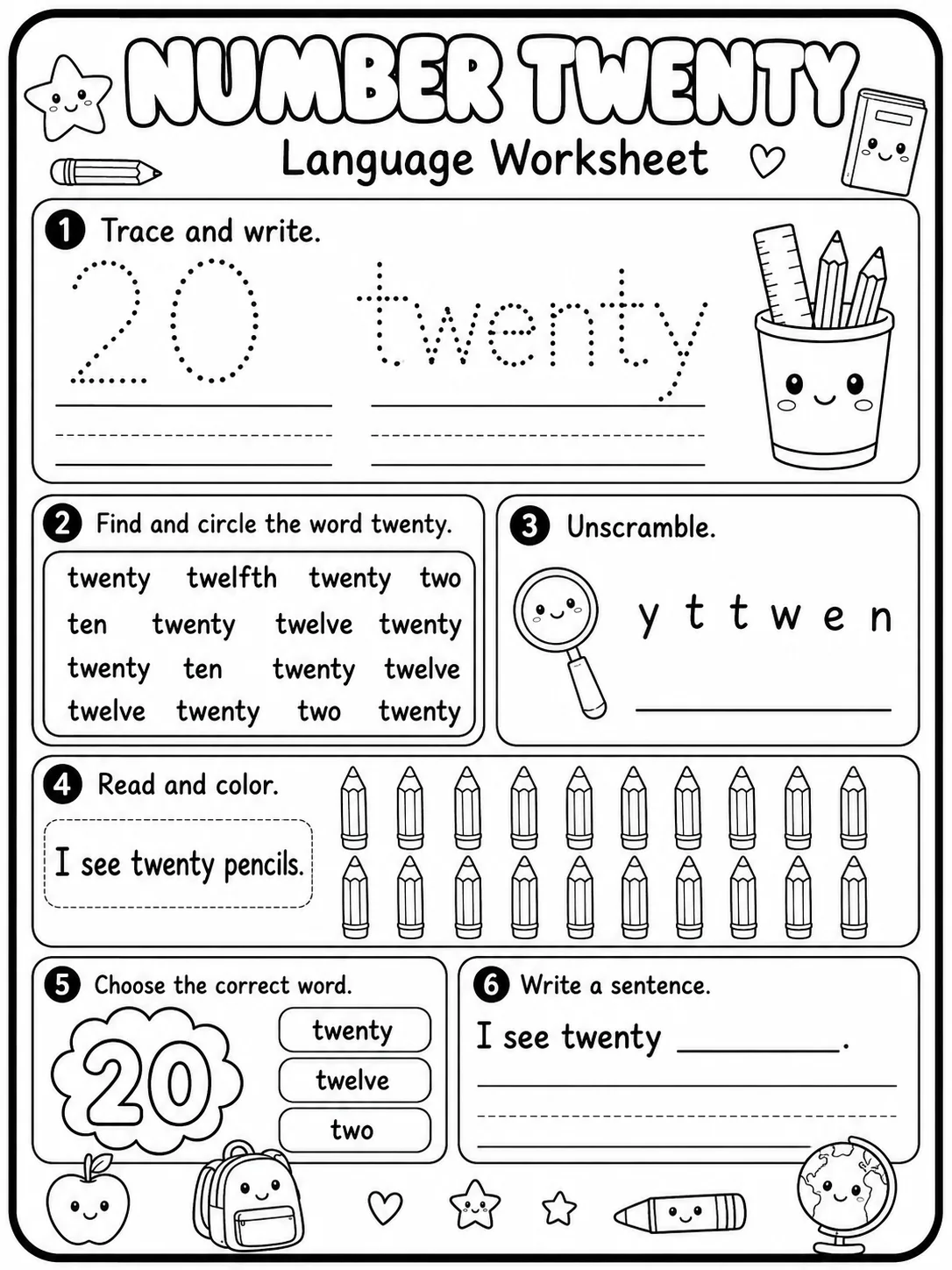 Sight Word Treasure Hunt Worksheet Pack page 10 printable worksheet preview