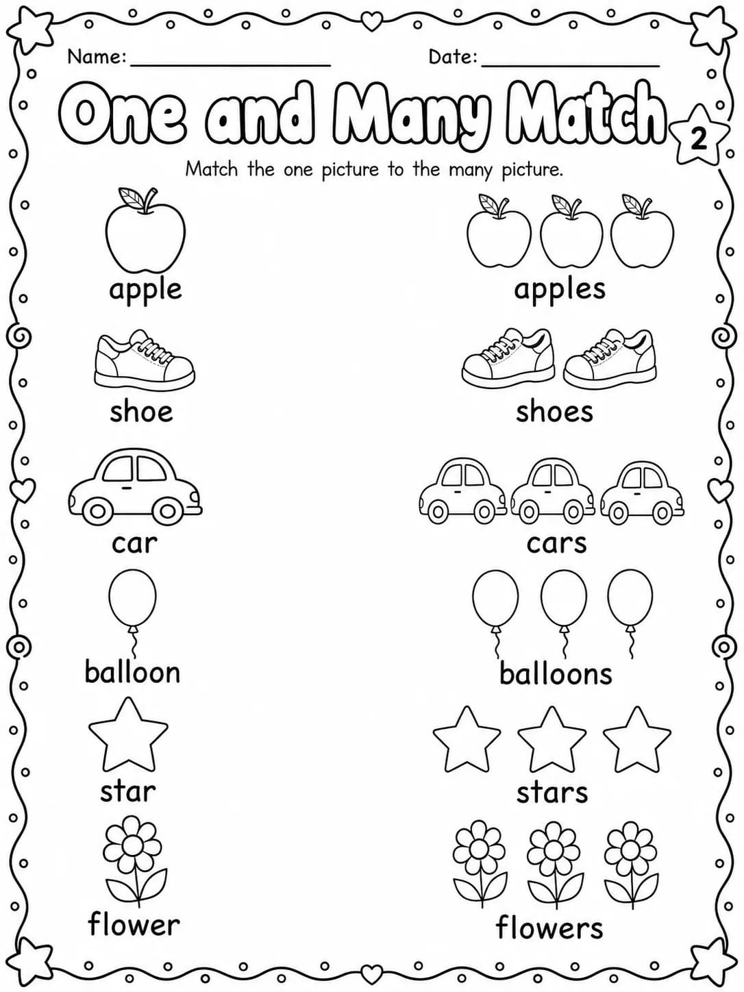Singular or Plural? Worksheet Pack page 2 printable worksheet preview