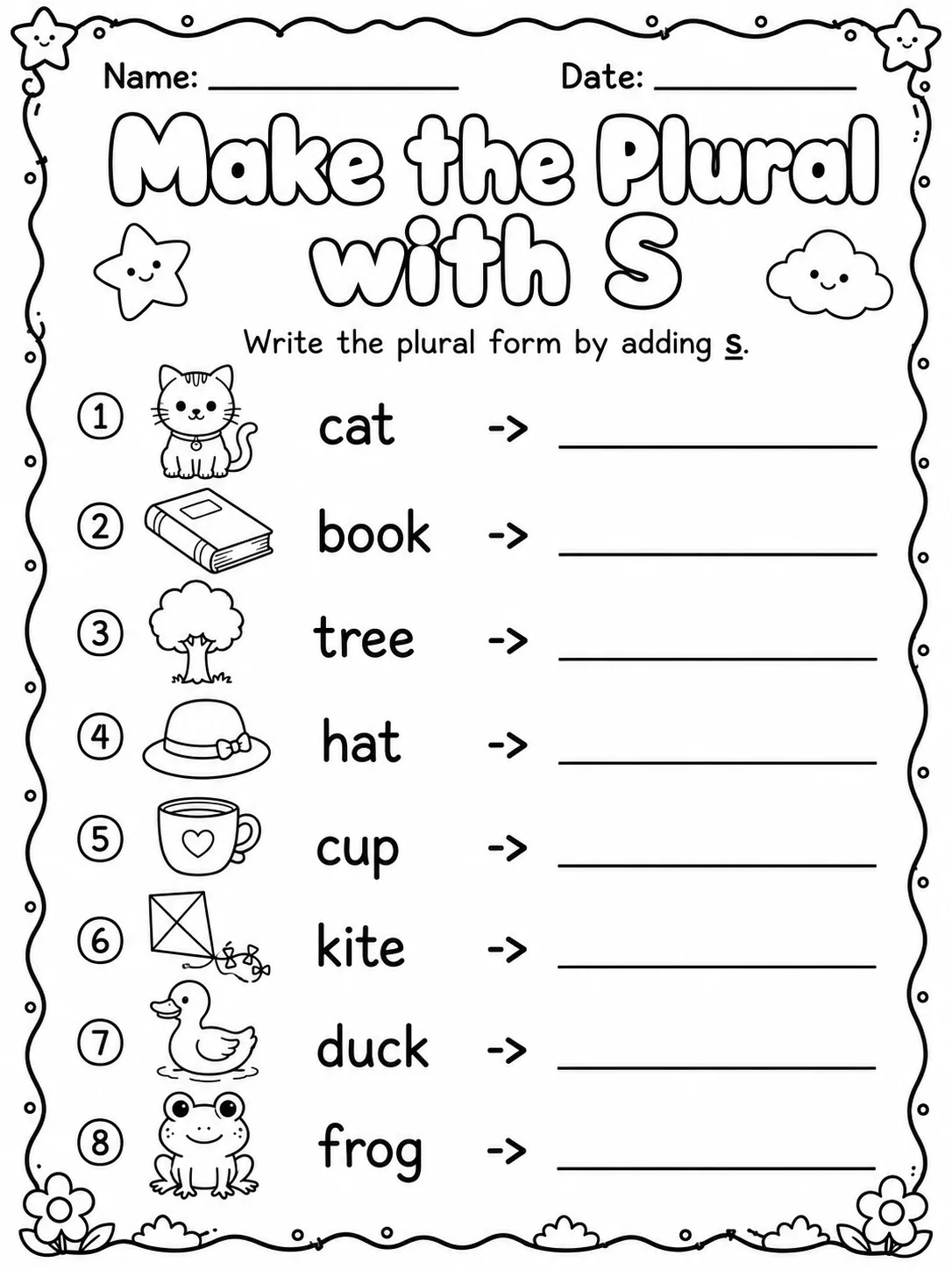 Singular or Plural? Worksheet Pack page 3 printable worksheet preview