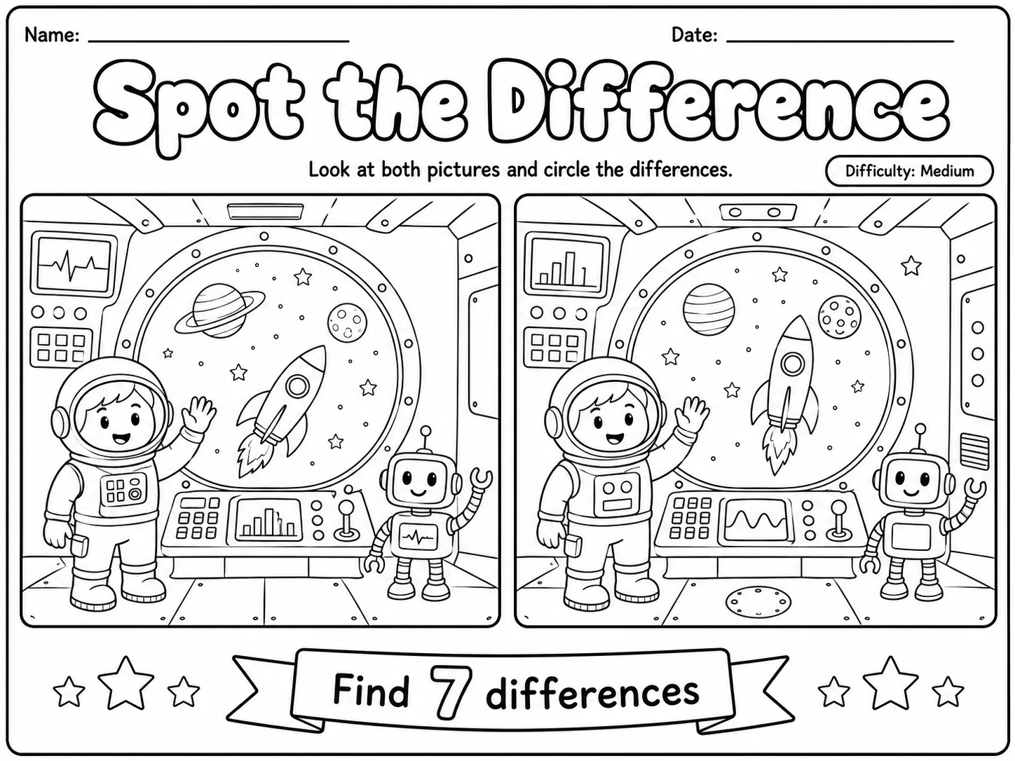 Spot the Difference Worksheet Pack - Set 4 page 6 printable worksheet preview
