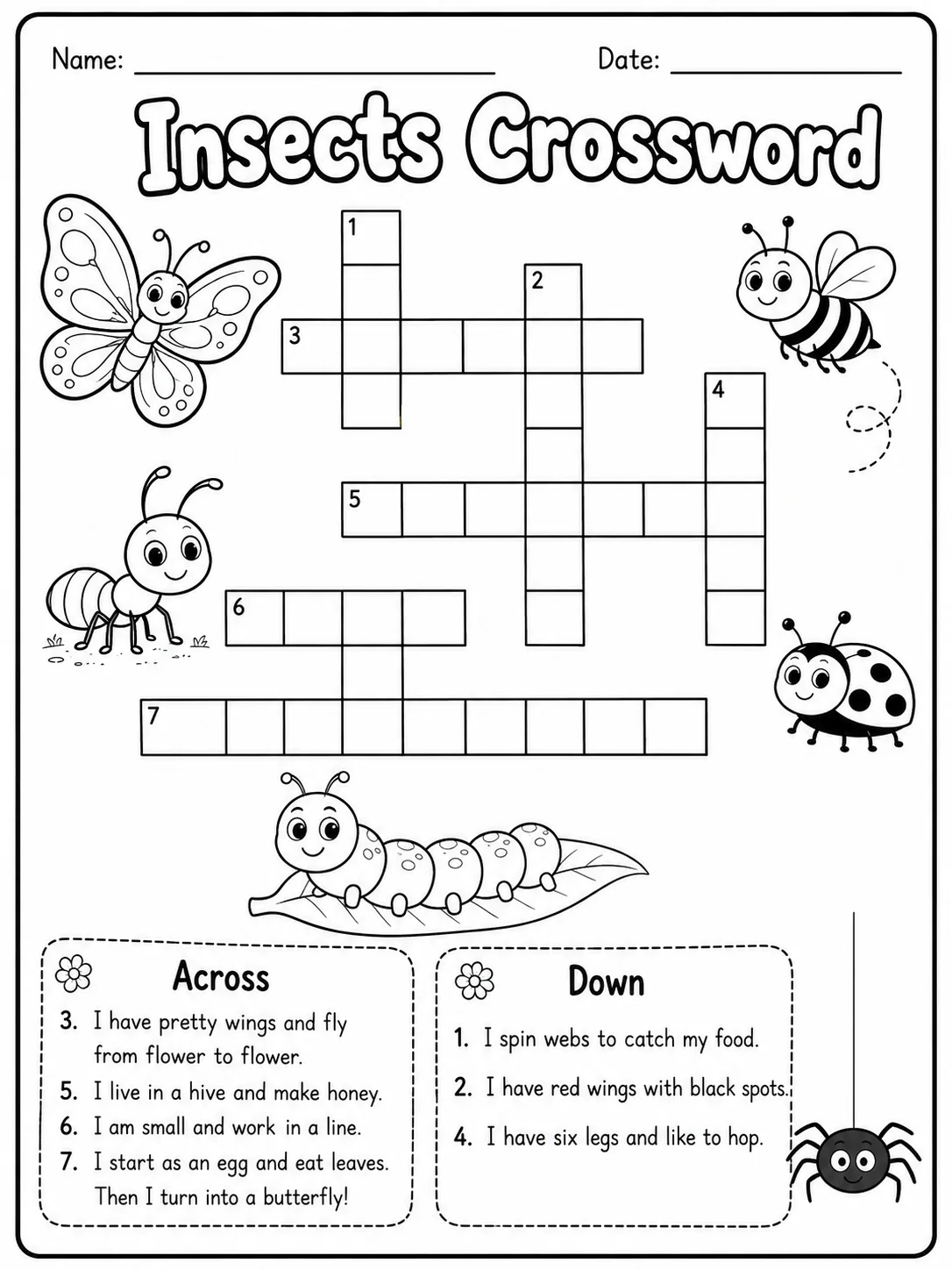 Body Parts Crossword Worksheet Pack page 2 printable worksheet preview