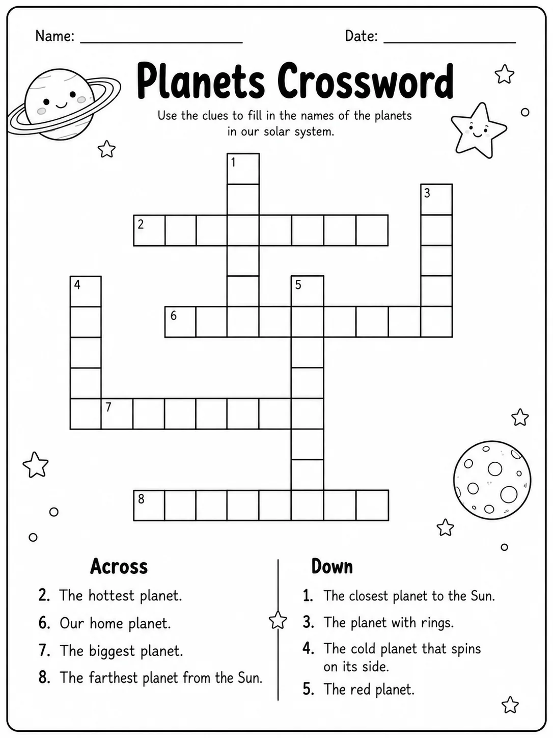 Farm Animals Crossword Worksheet Pack page 3 printable worksheet preview