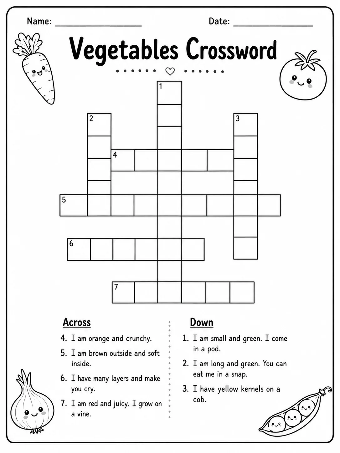 Farm Animals Crossword Worksheet Pack page 5 printable worksheet preview