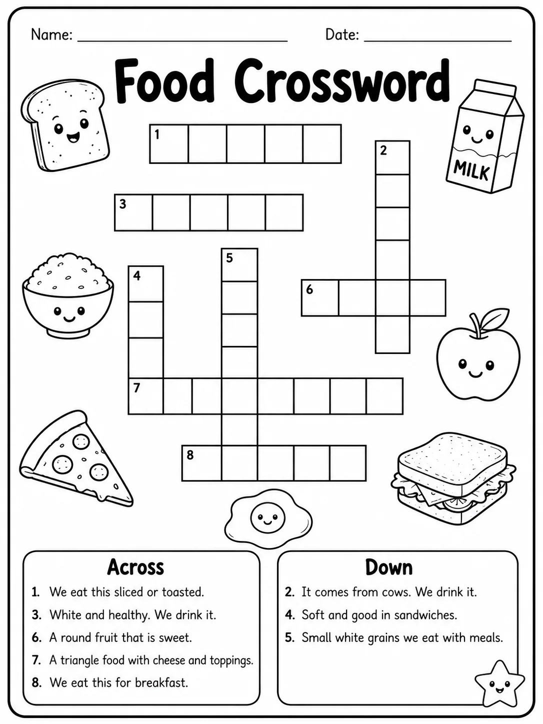 Farm Animals Crossword Worksheet Pack page 9 printable worksheet preview