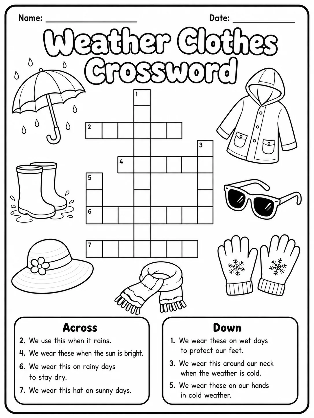 Farm Animals Crossword Worksheet Pack page 10 printable worksheet preview