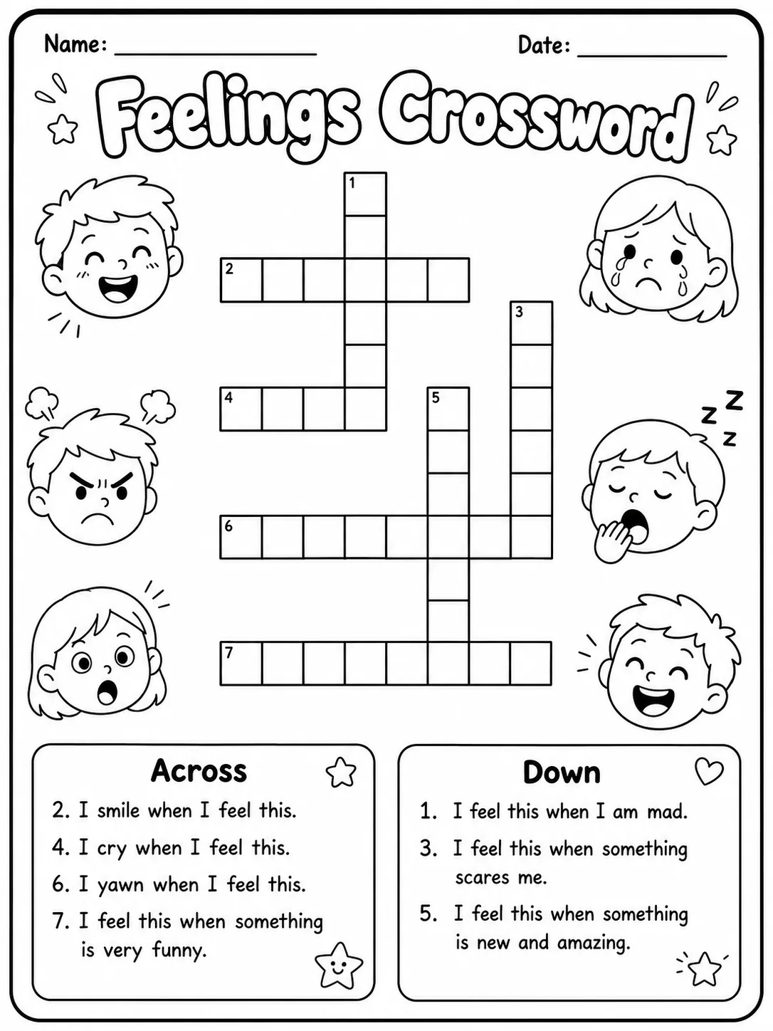 Family Members Crossword Worksheet Pack page 2 printable worksheet preview