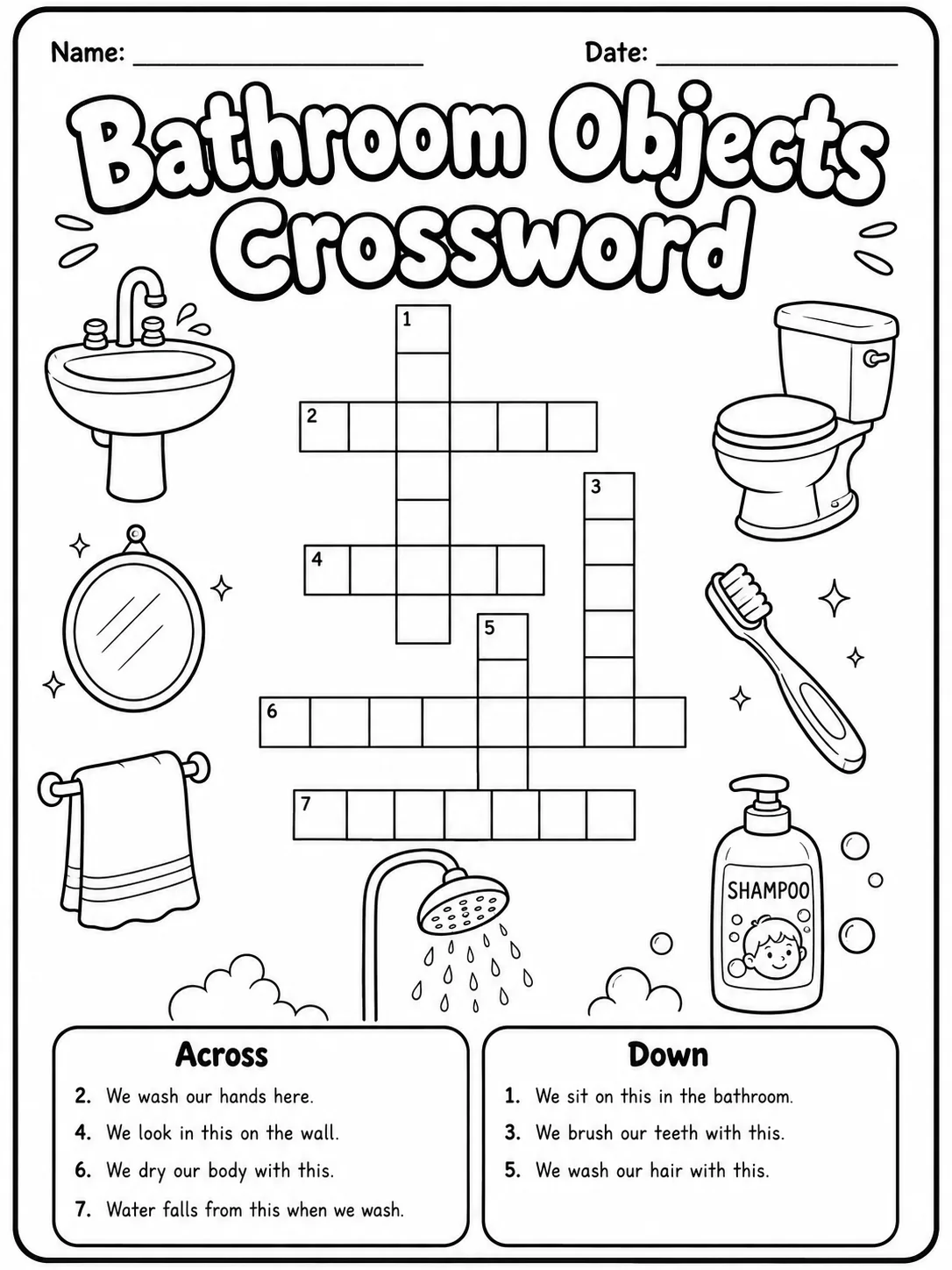 Family Members Crossword Worksheet Pack page 7 printable worksheet preview