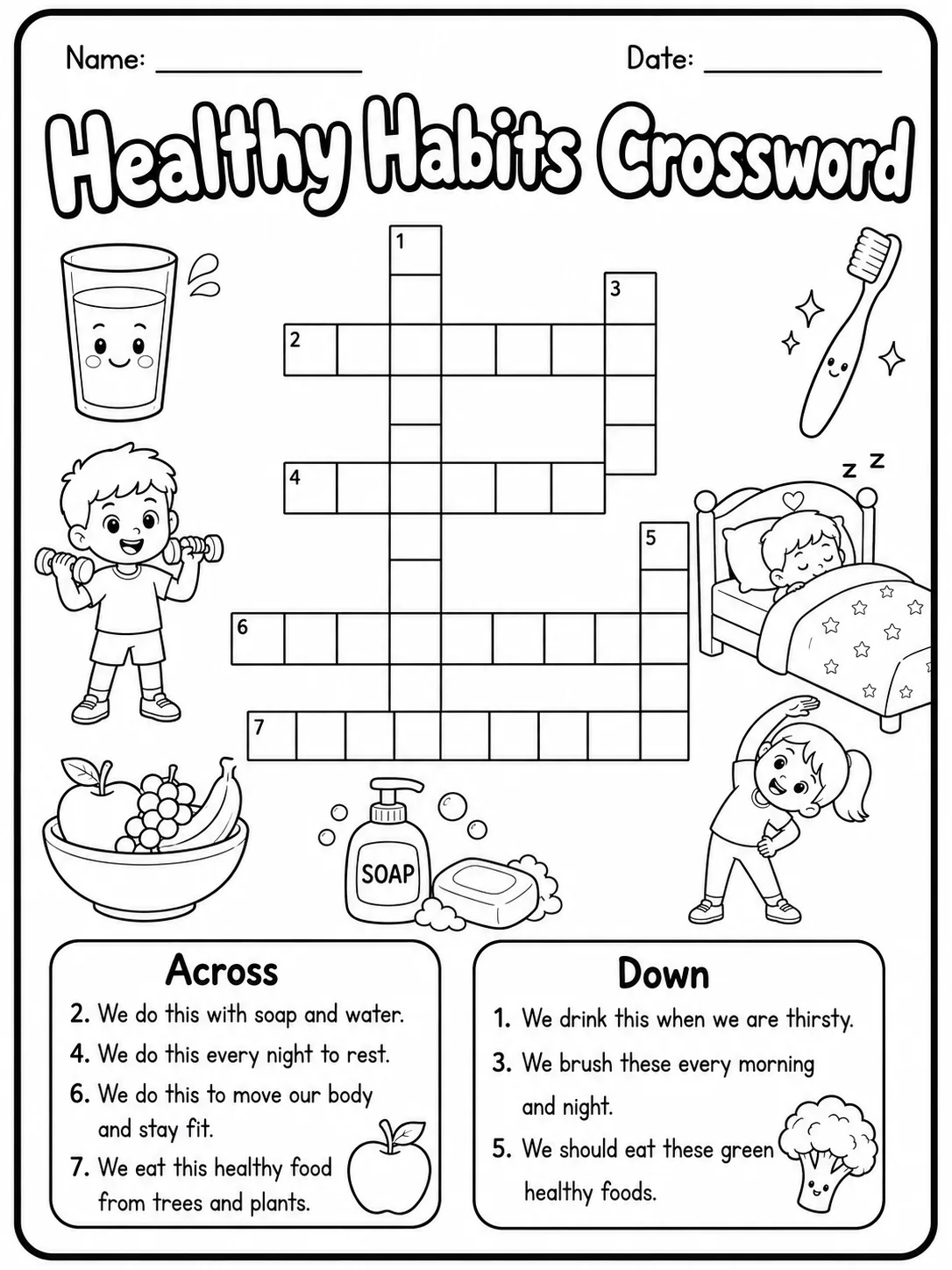 Family Members Crossword Worksheet Pack page 9 printable worksheet preview