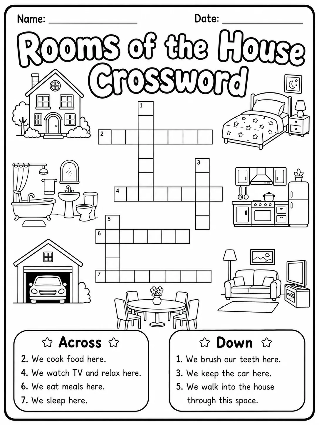 Pets Crossword Worksheet Pack page 2 printable worksheet preview