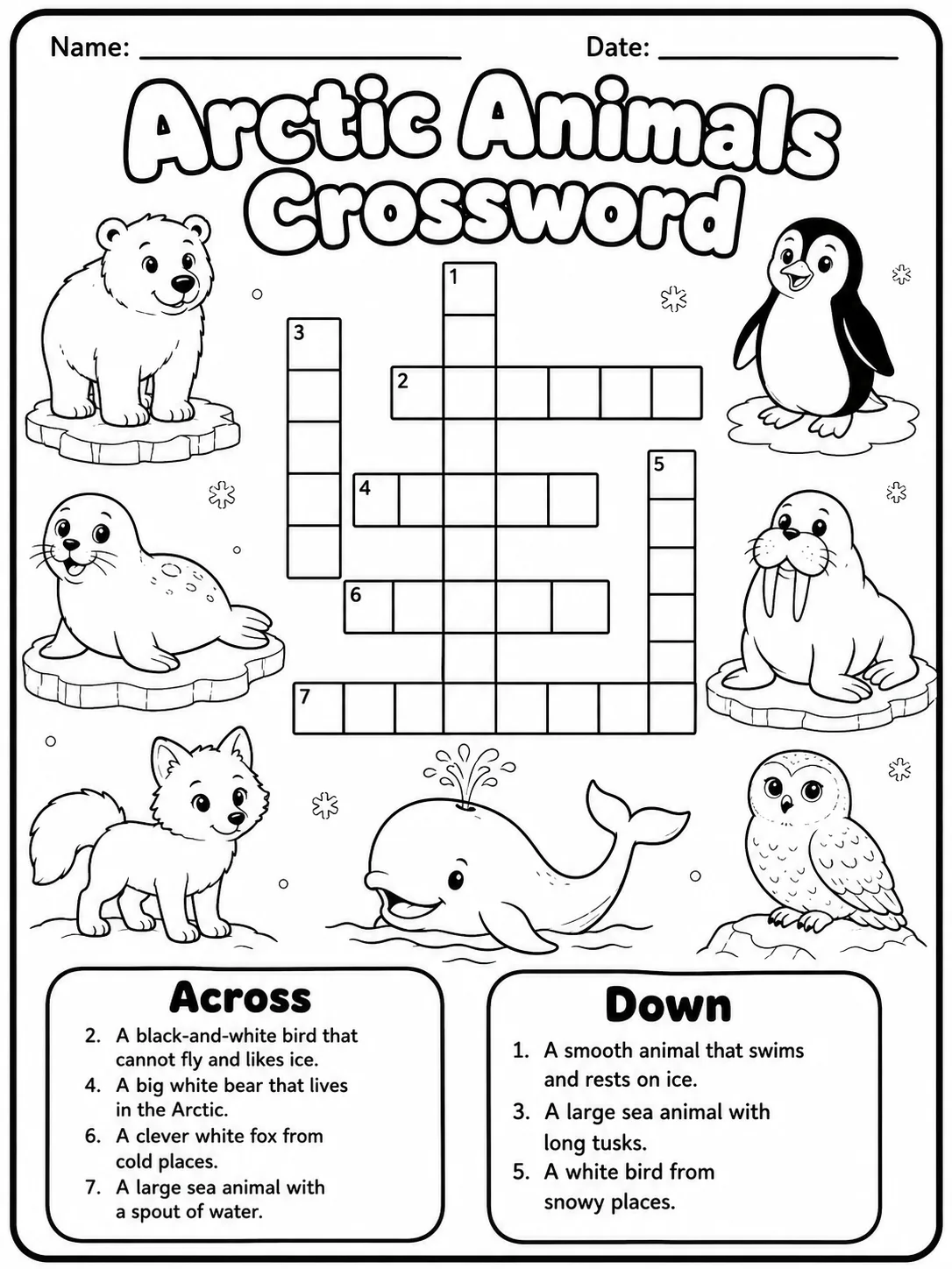Pets Crossword Worksheet Pack page 7 printable worksheet preview