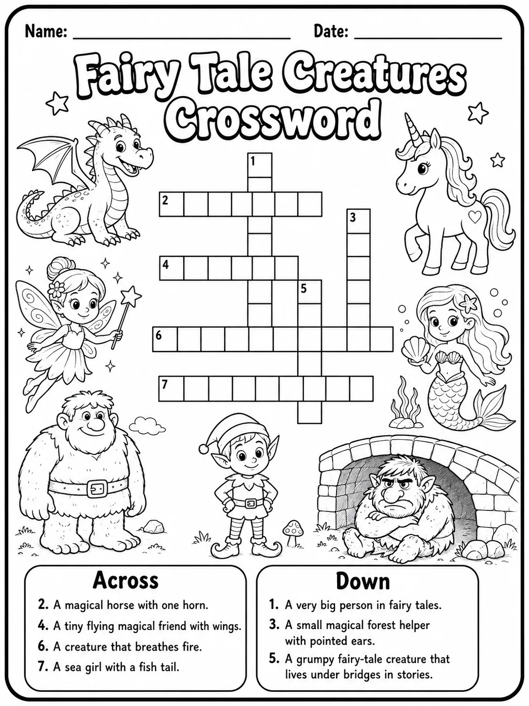 Pets Crossword Worksheet Pack page 8 printable worksheet preview