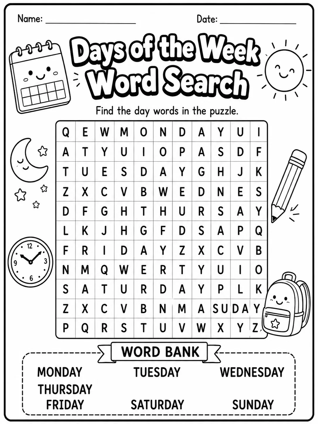 Woodland Animals Worksheet Pack page 6 printable worksheet preview