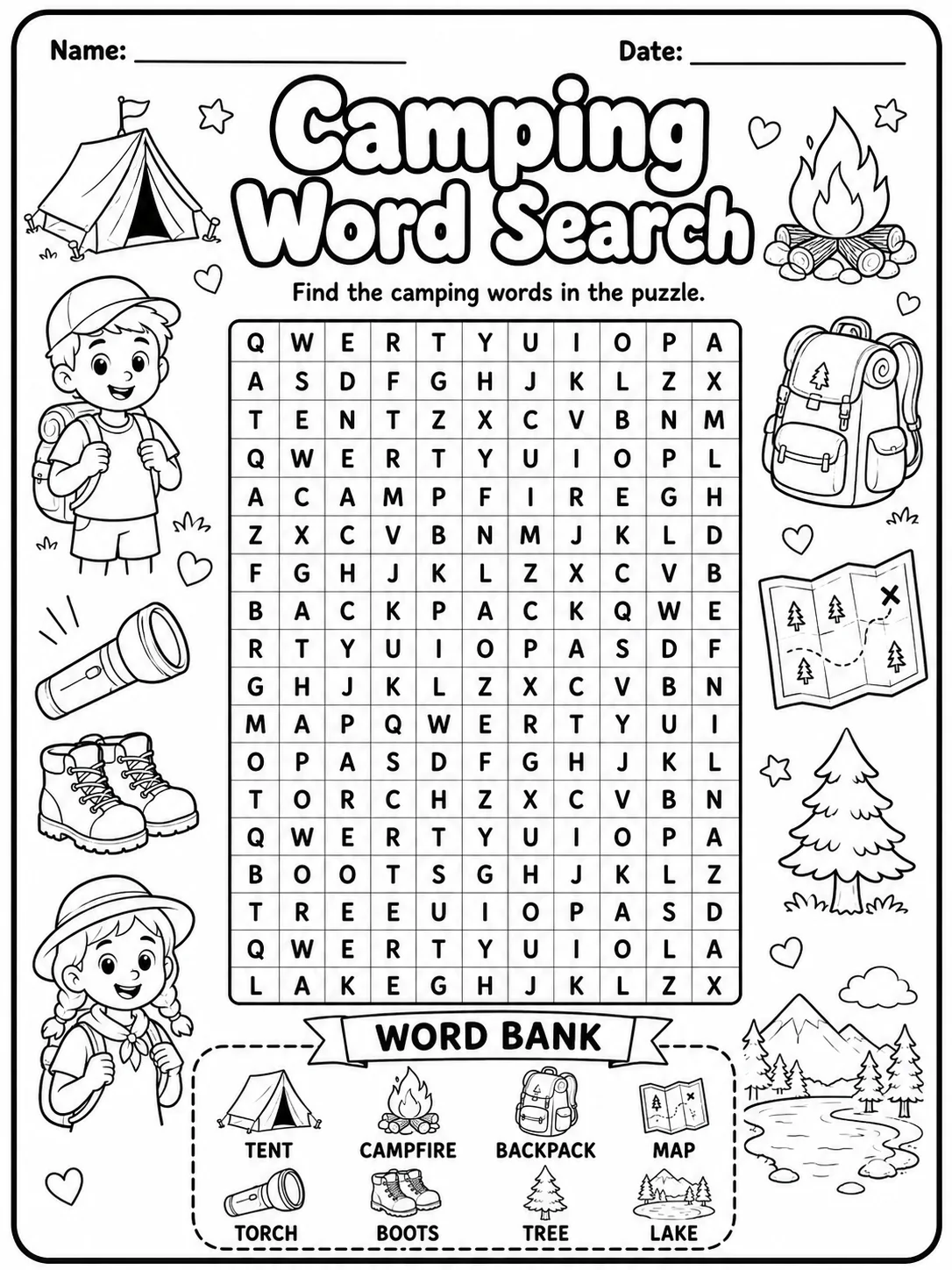 Woodland Animals Worksheet Pack page 9 printable worksheet preview