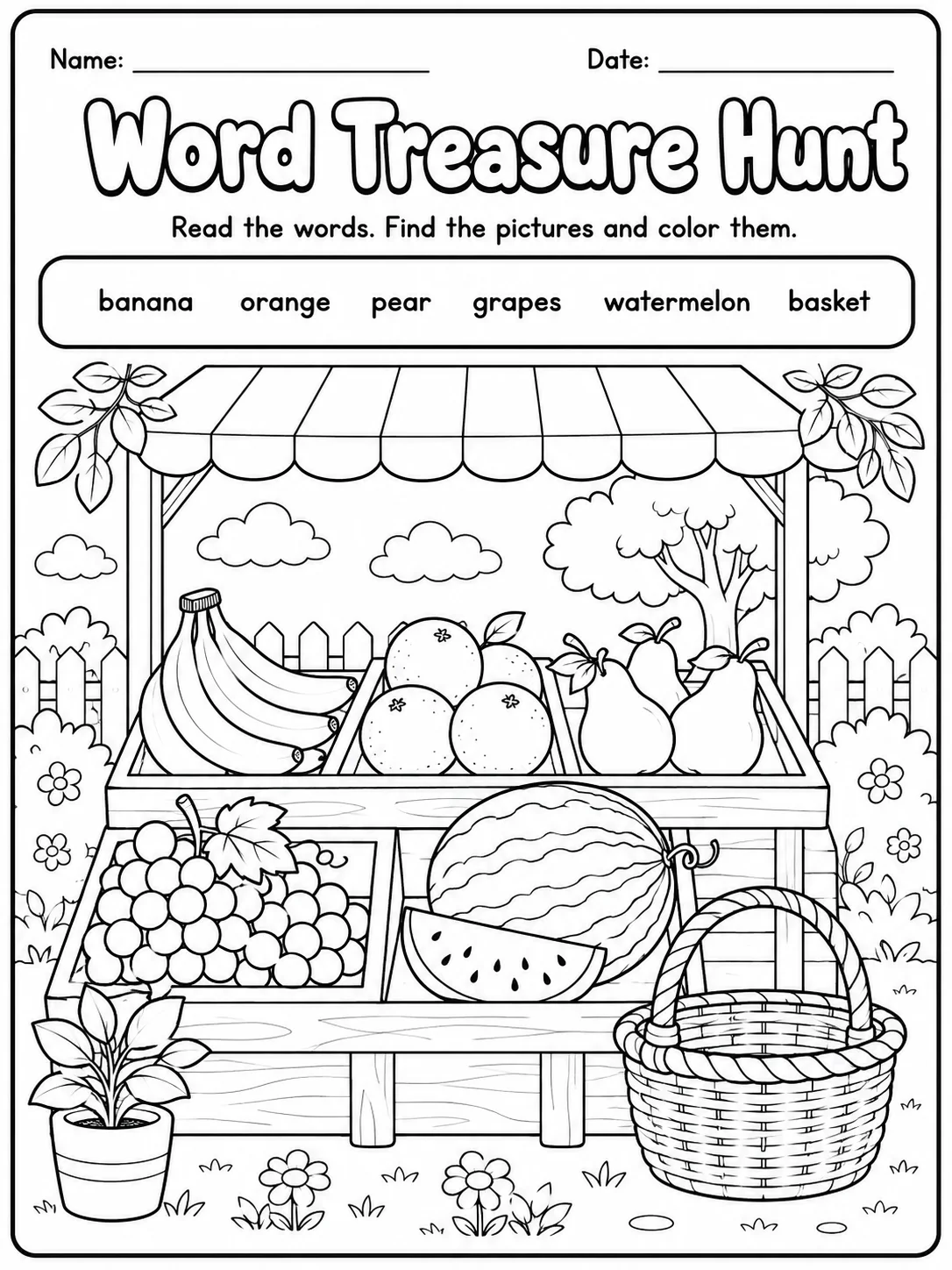 Word Treasure Hunt Worksheet Pack page 4 printable worksheet preview