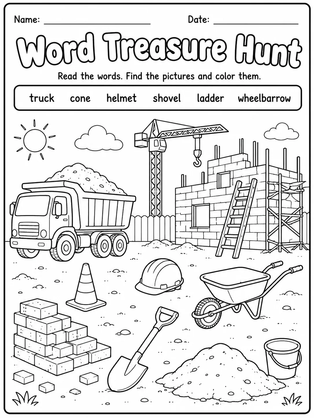 Word Treasure Hunt Worksheet Pack page 5 printable worksheet preview
