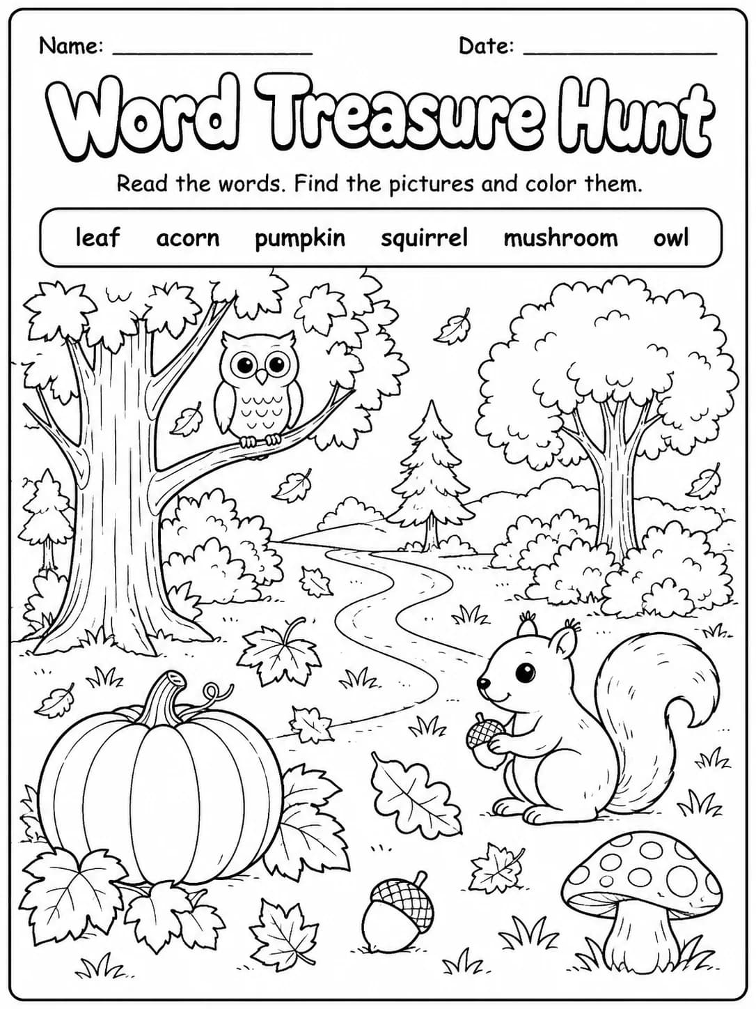 Word Treasure Hunt Worksheet Pack page 9 printable worksheet preview