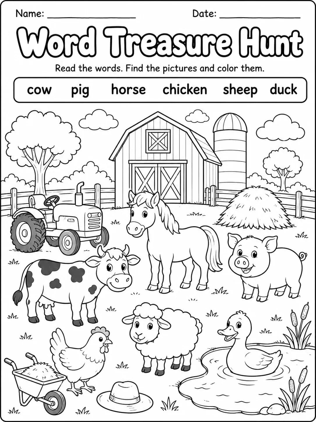 Word Treasure Hunt Worksheet Pack - Set 2 page 2 printable worksheet preview