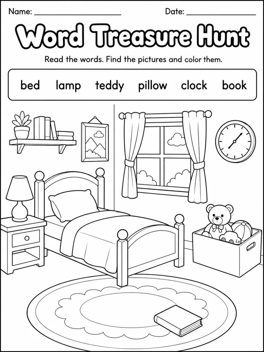 Word Treasure Hunt Worksheet Pack - Set 2 page 8 printable worksheet preview