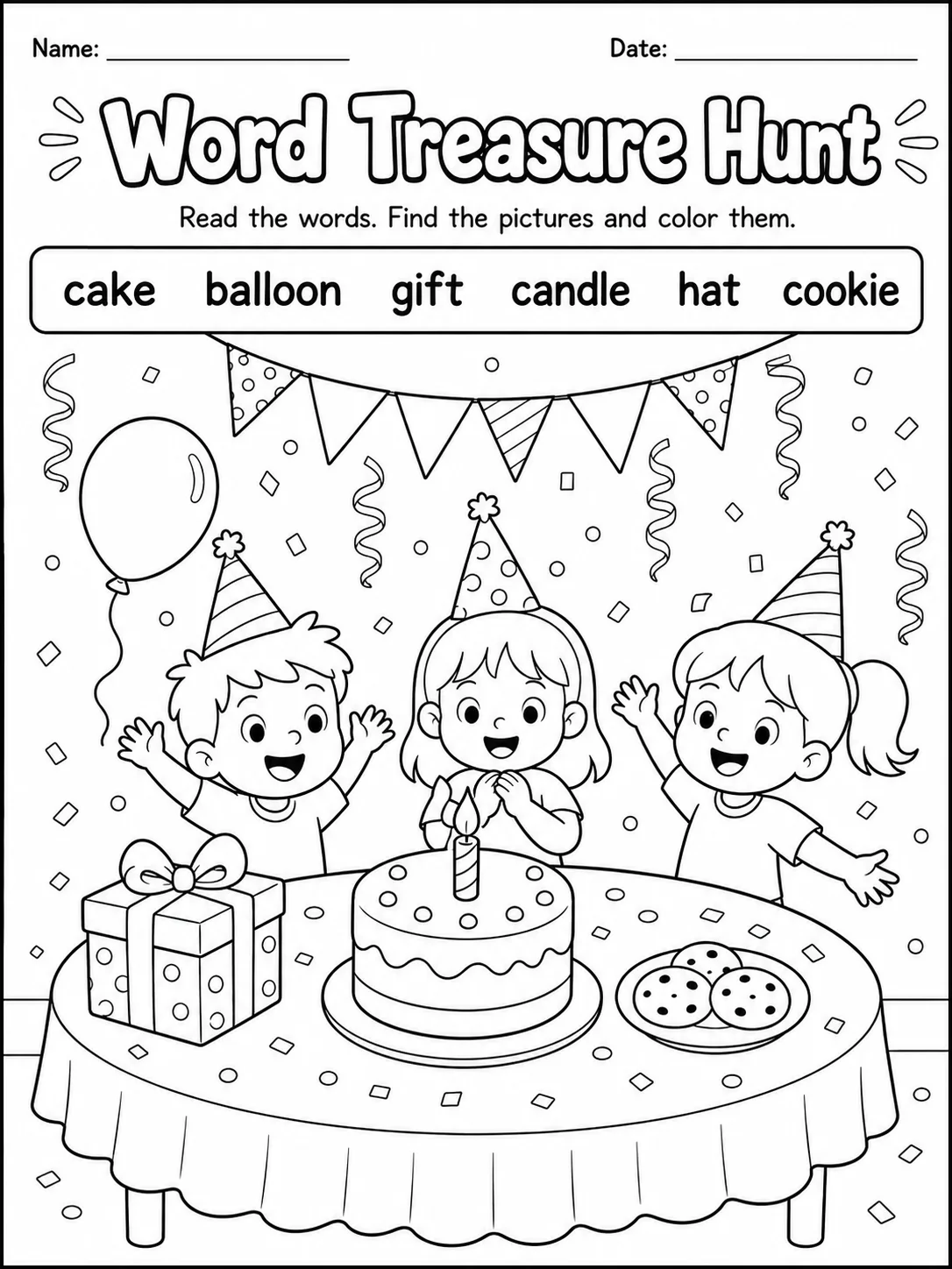 Word Treasure Hunt Worksheet Pack - Set 2 page 9 printable worksheet preview