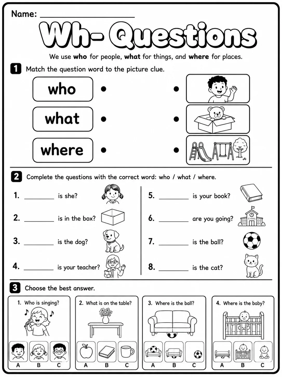 Yes/No Questions Worksheet Pack page 4 printable worksheet preview