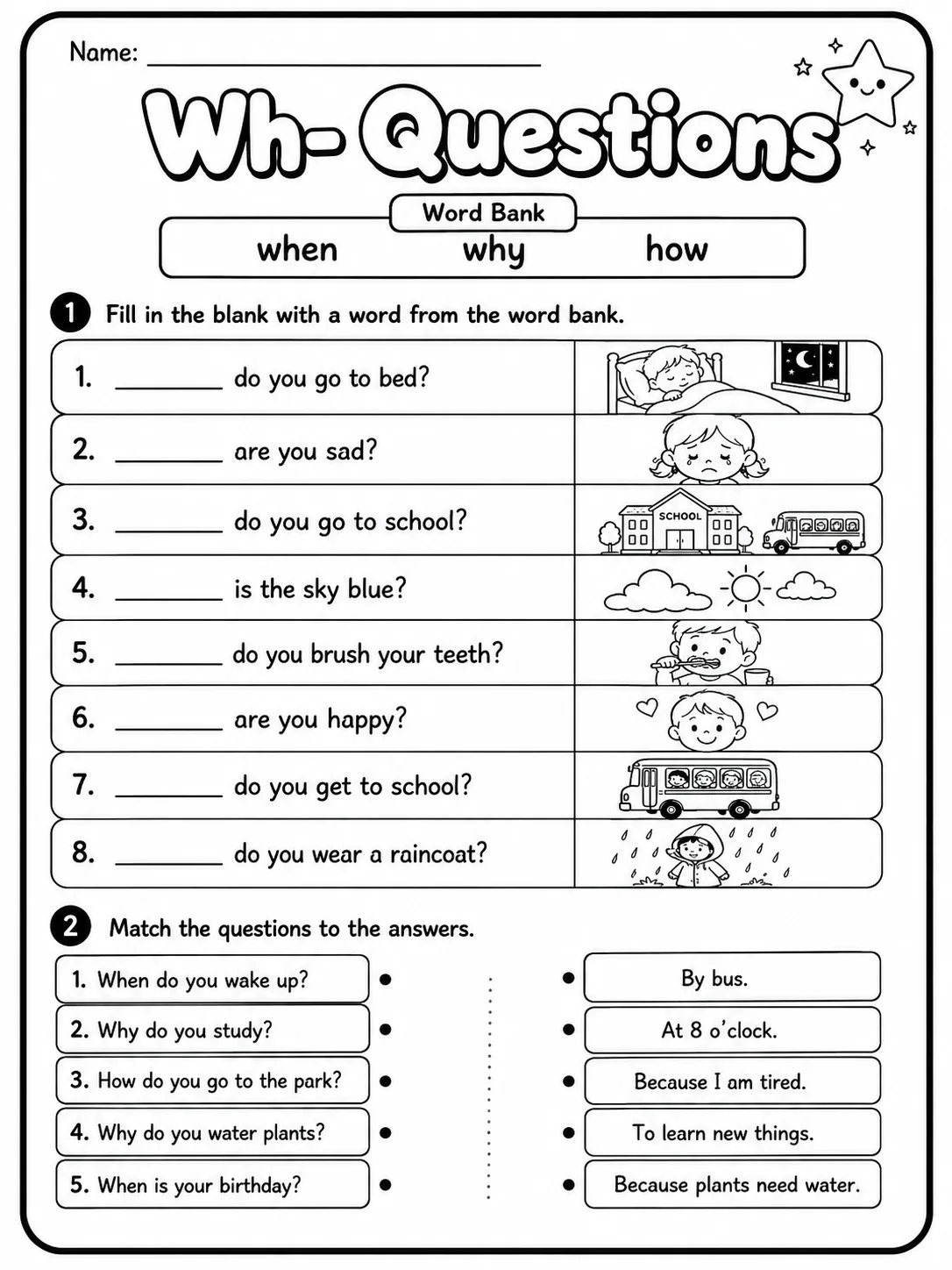 Yes/No Questions Worksheet Pack page 5 printable worksheet preview