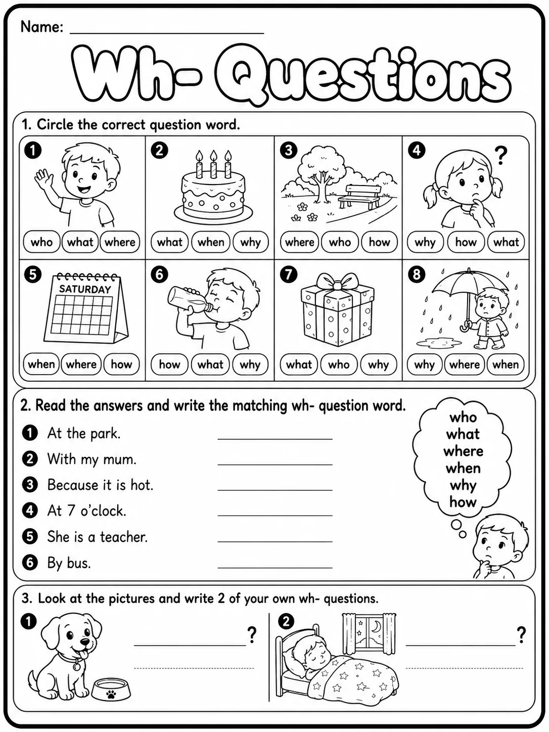 Yes/No Questions Worksheet Pack page 6 printable worksheet preview