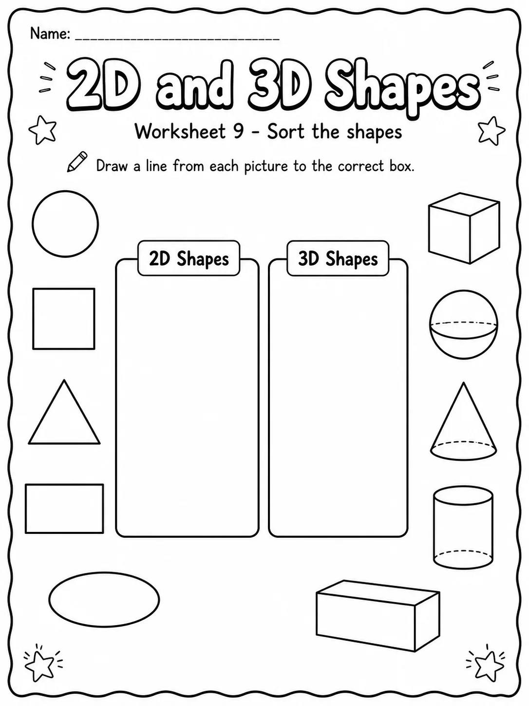 2D Shapes Worksheet Pack - Set 2 page 9 printable worksheet preview