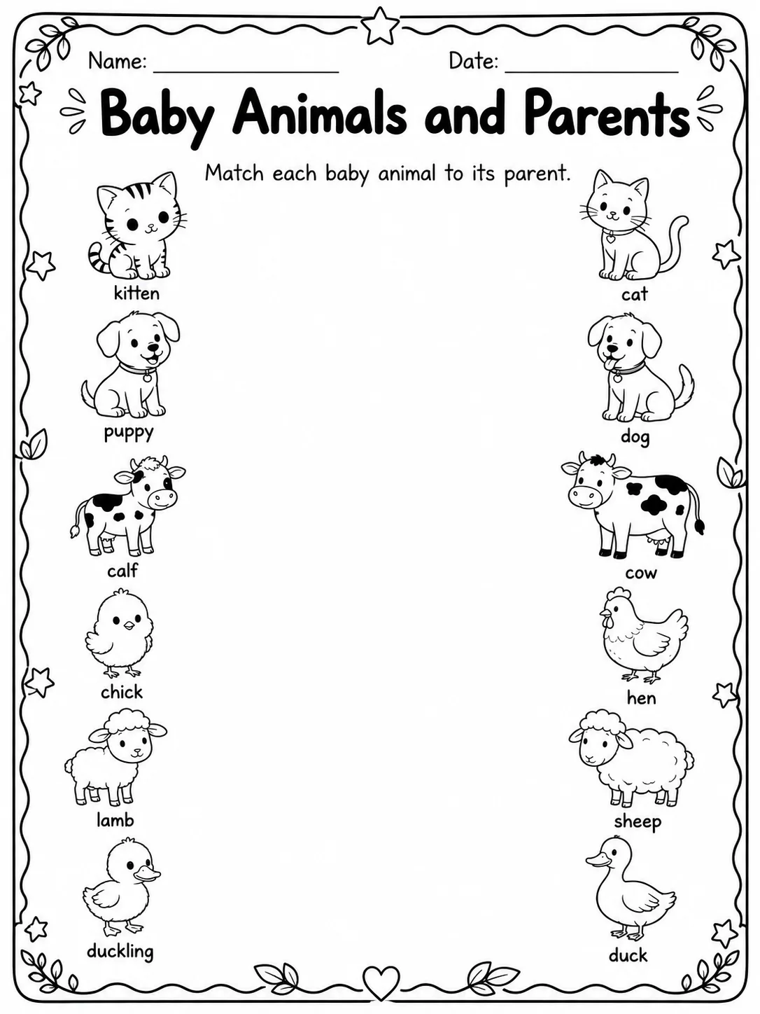 Animals and Their Homes Worksheet Pack page 2 printable worksheet preview