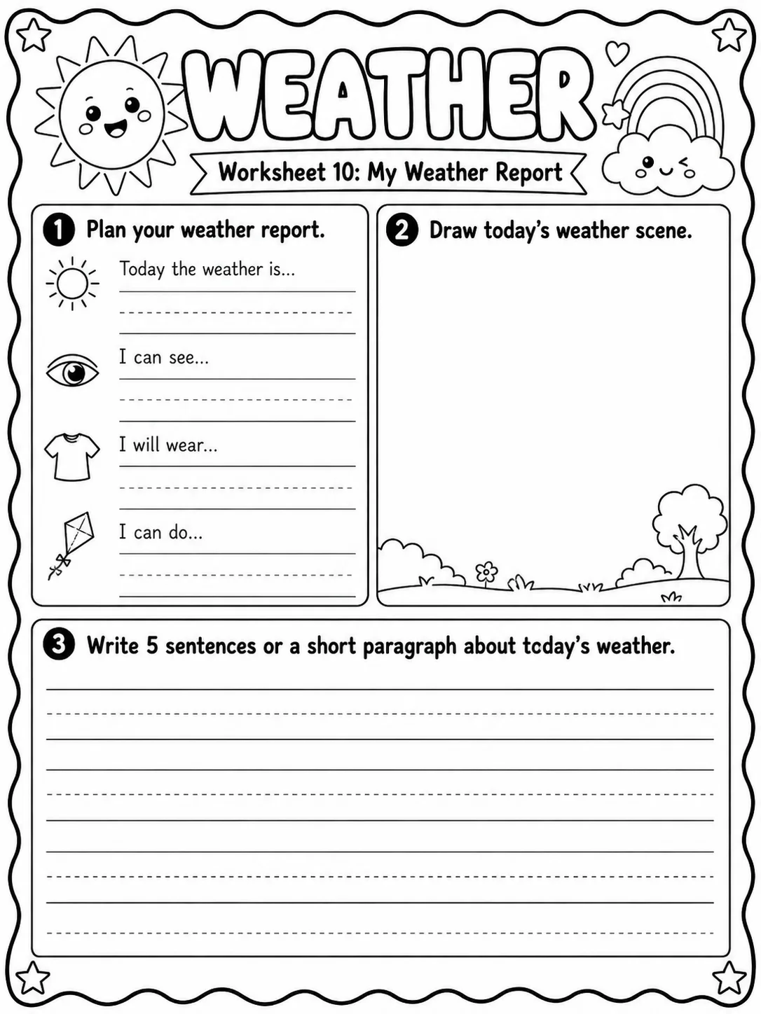 Five Senses Worksheet Pack page 10 printable worksheet preview