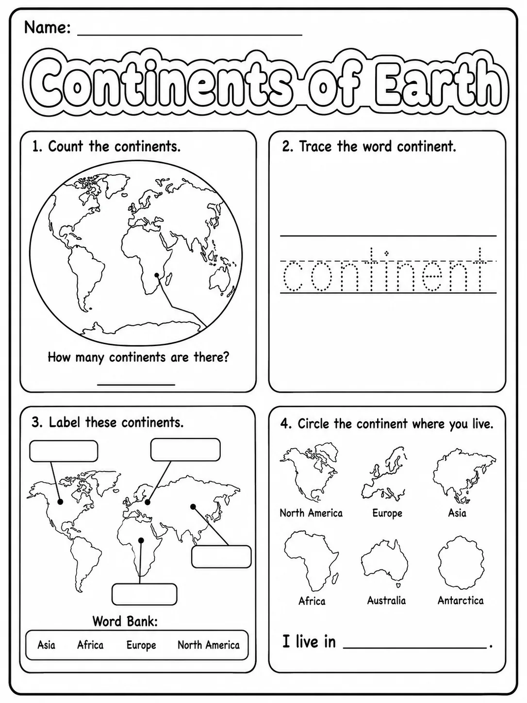 My Planet Earth Worksheet Pack page 4 printable worksheet preview