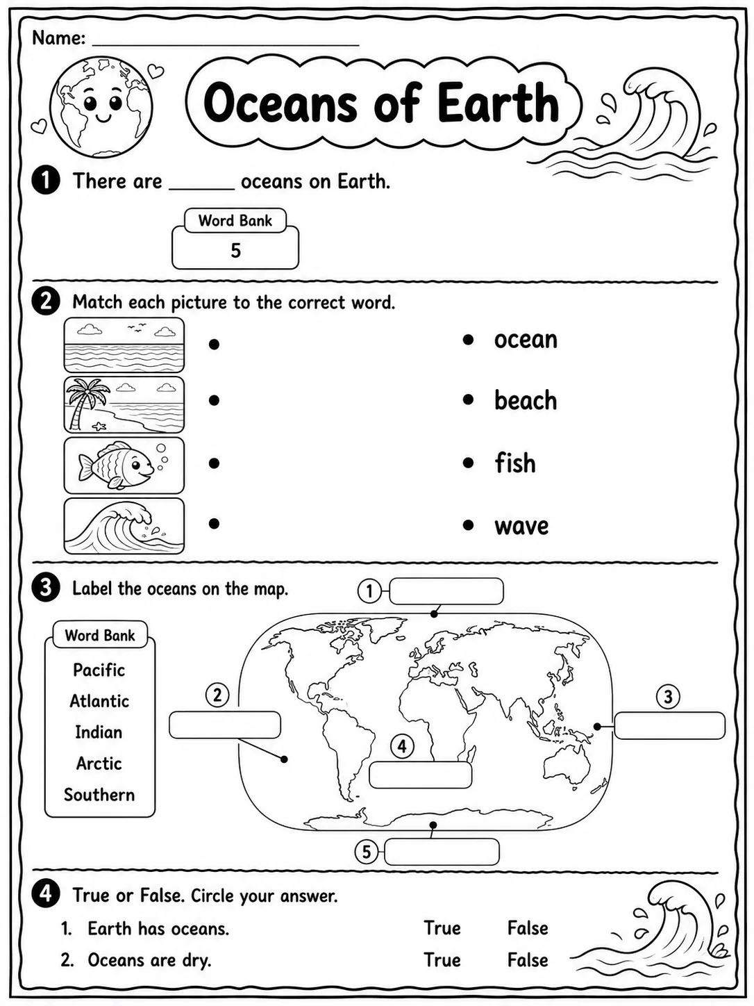 My Planet Earth Worksheet Pack page 5 printable worksheet preview