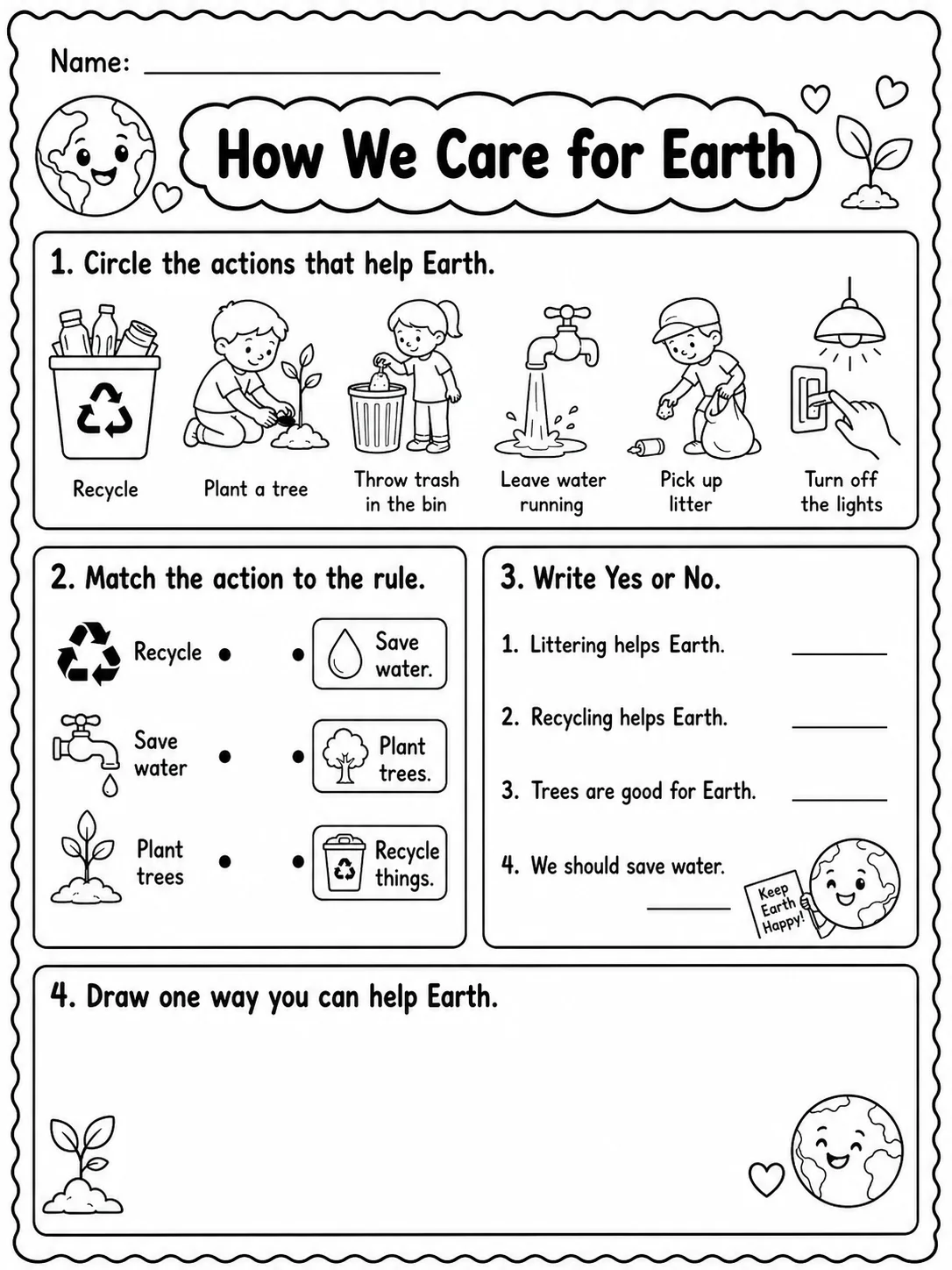 My Planet Earth Worksheet Pack page 7 printable worksheet preview
