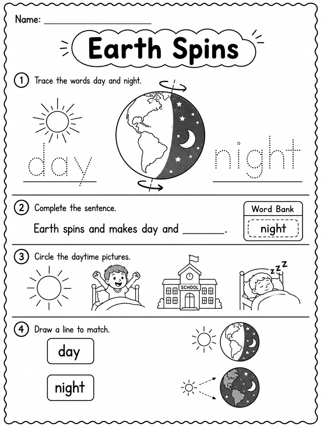 My Planet Earth Worksheet Pack page 8 printable worksheet preview